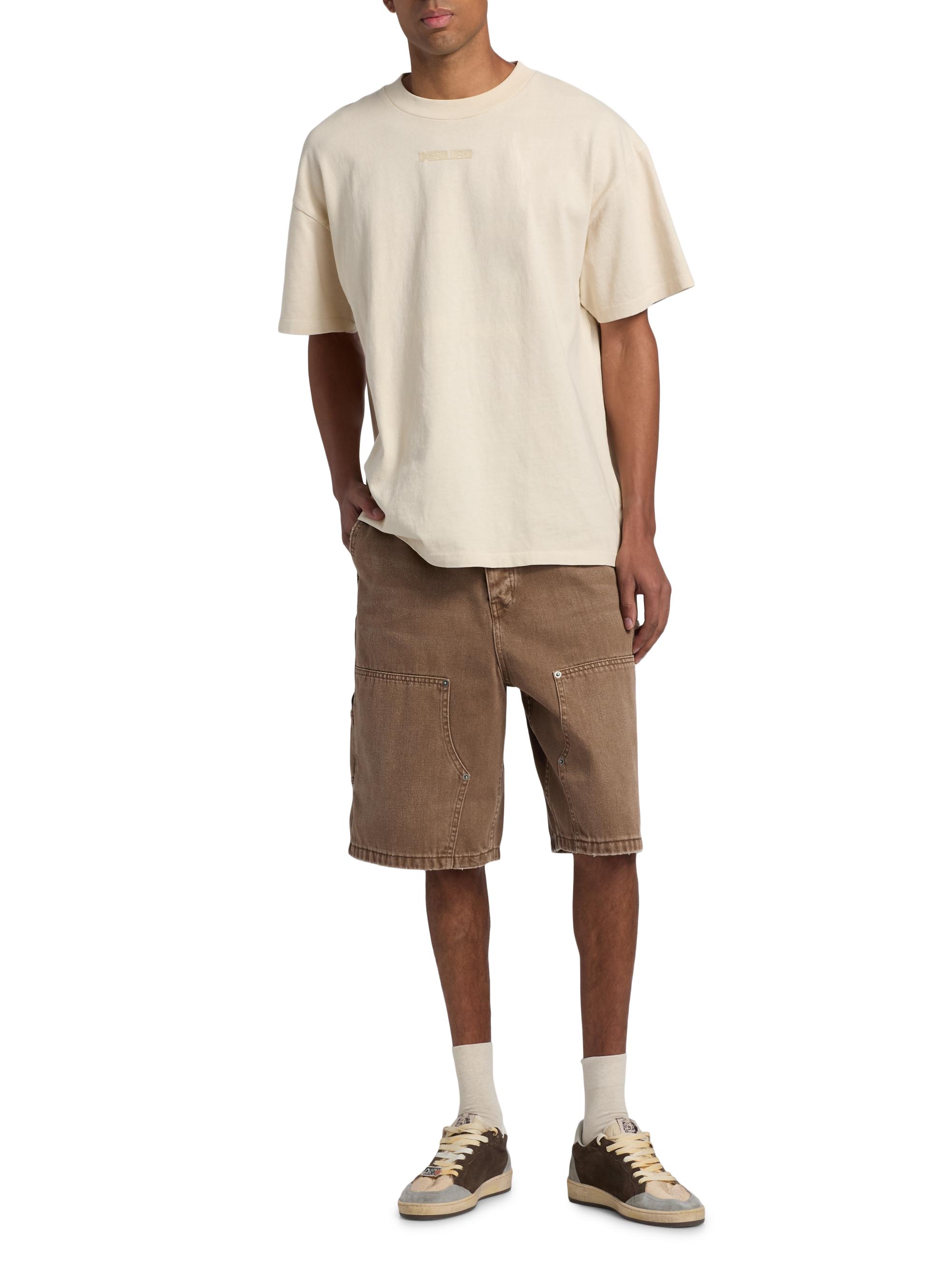 Ksubi Men's Maxx Operator Wide-Leg Carpenter Jean Shorts - Brown | Thumbnail 2