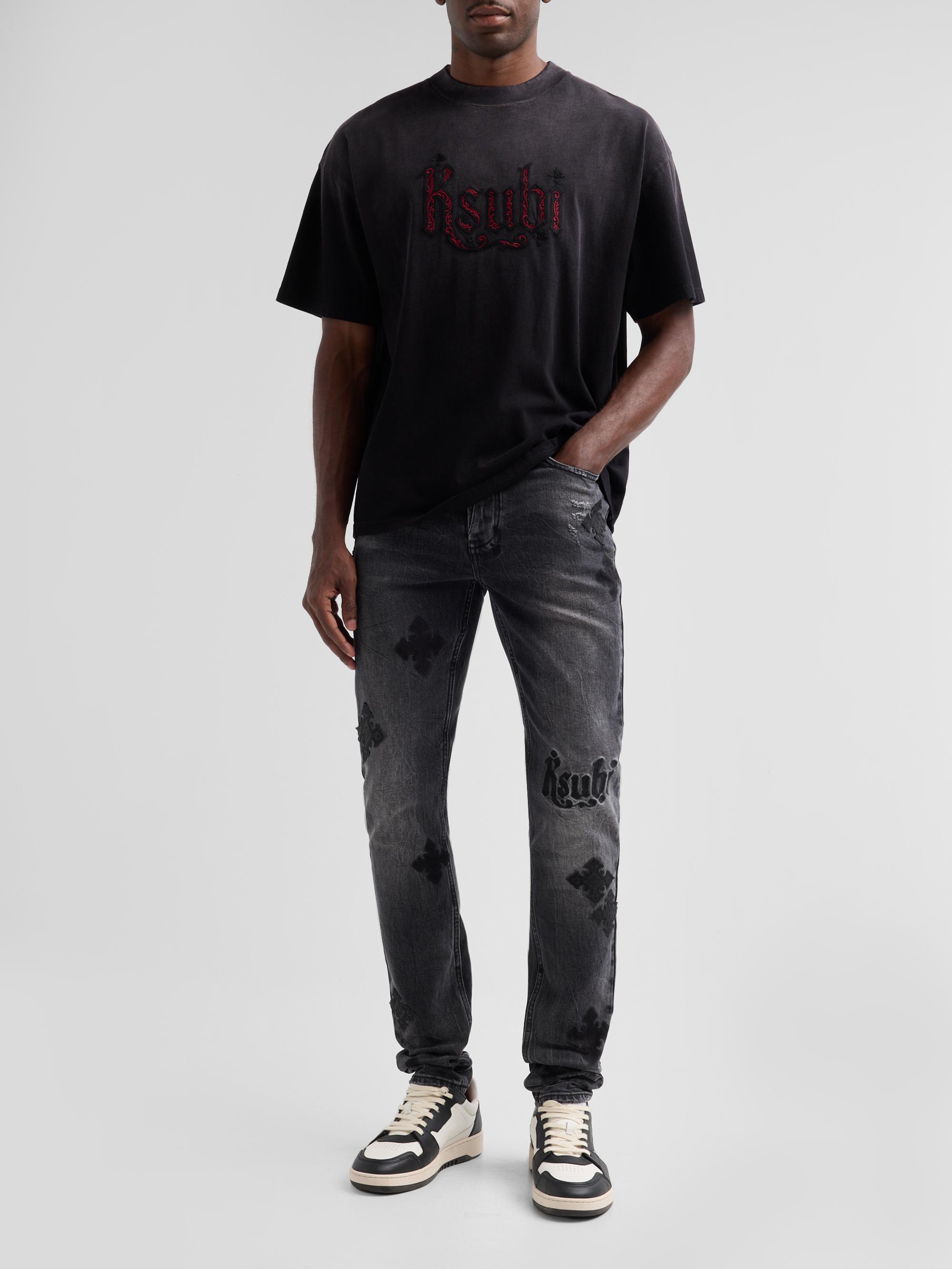 Ksubi Men's Paise Ekcess Cotton T-Shirt - Charcoal | Thumbnail 2