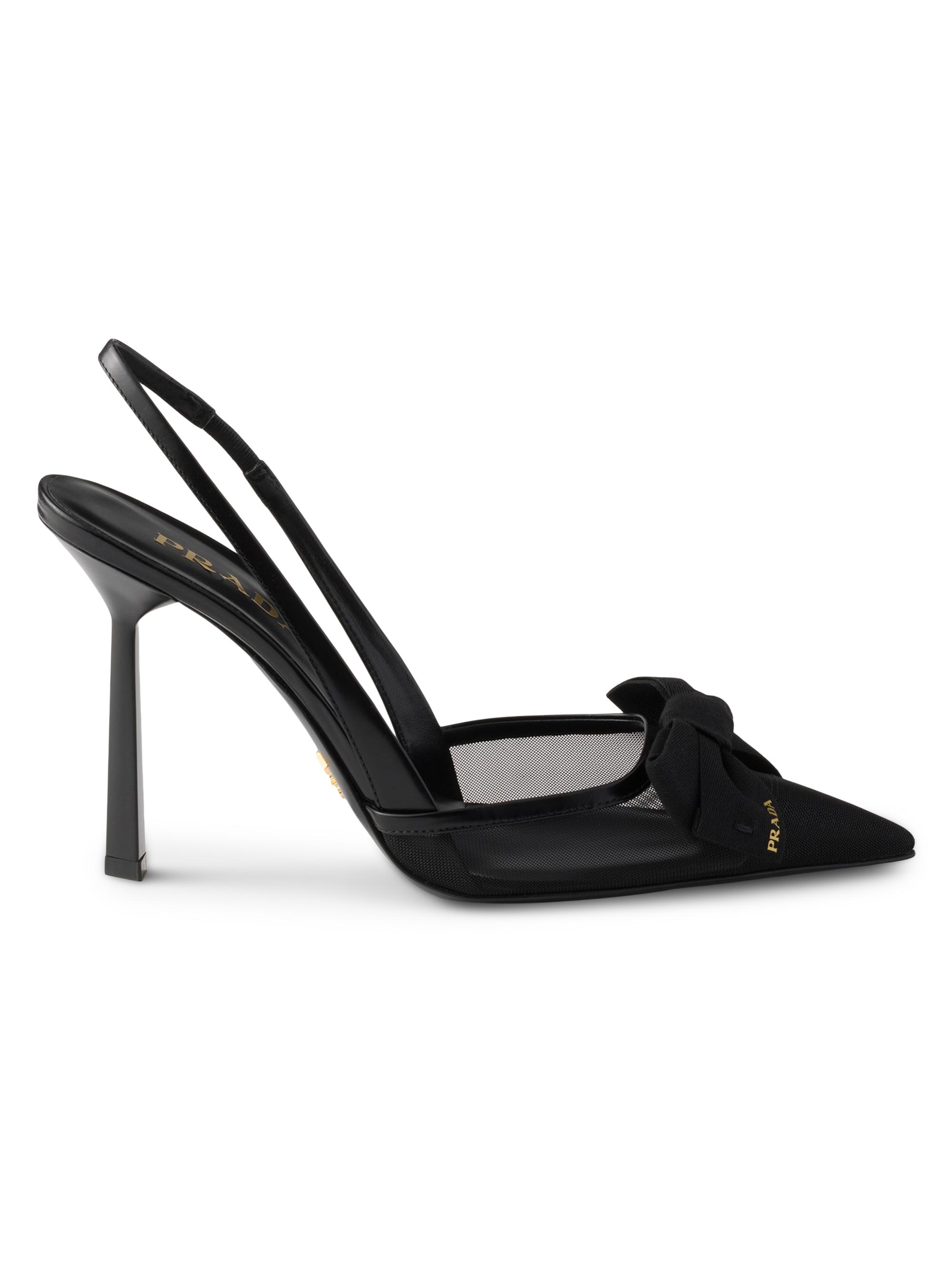 Prada Brushed Leather 100MM Slingback Pumps | Saks Fifth Avenue