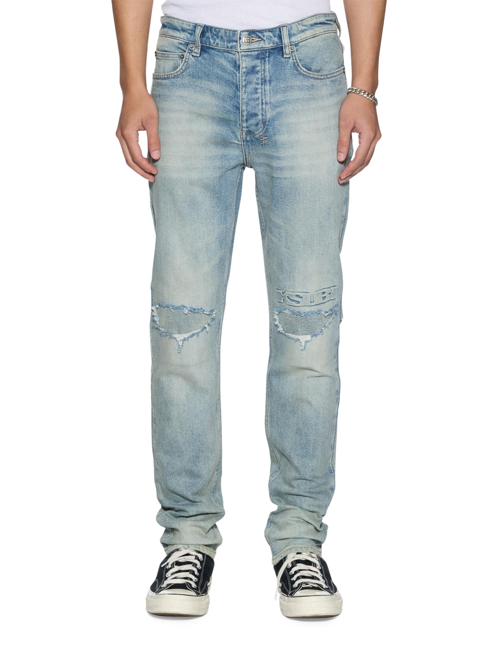Ksubi Chitch Striker Patched Slim Jeans | Saks Fifth Avenue