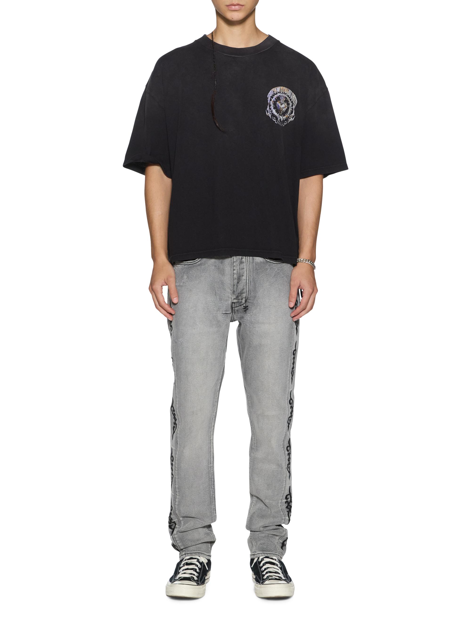 Ksubi Men's Chitch Graphic Cotton Tapered-Leg Jeans - Grey | Thumbnail 2