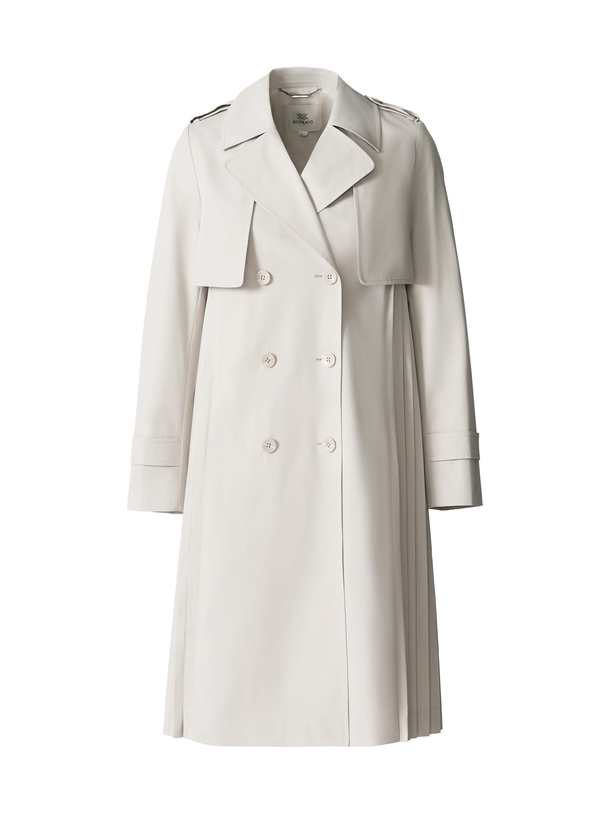 Soia & Kyo Women's Elanor Pleated Trench Coat - Light Oak