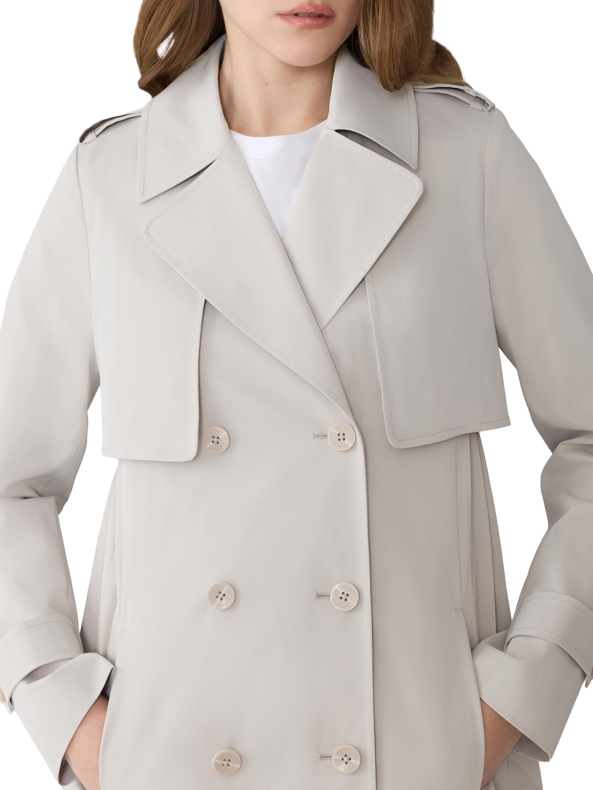 Soia & Kyo Elanor Pleated Trench Coat | Saks Fifth Avenue