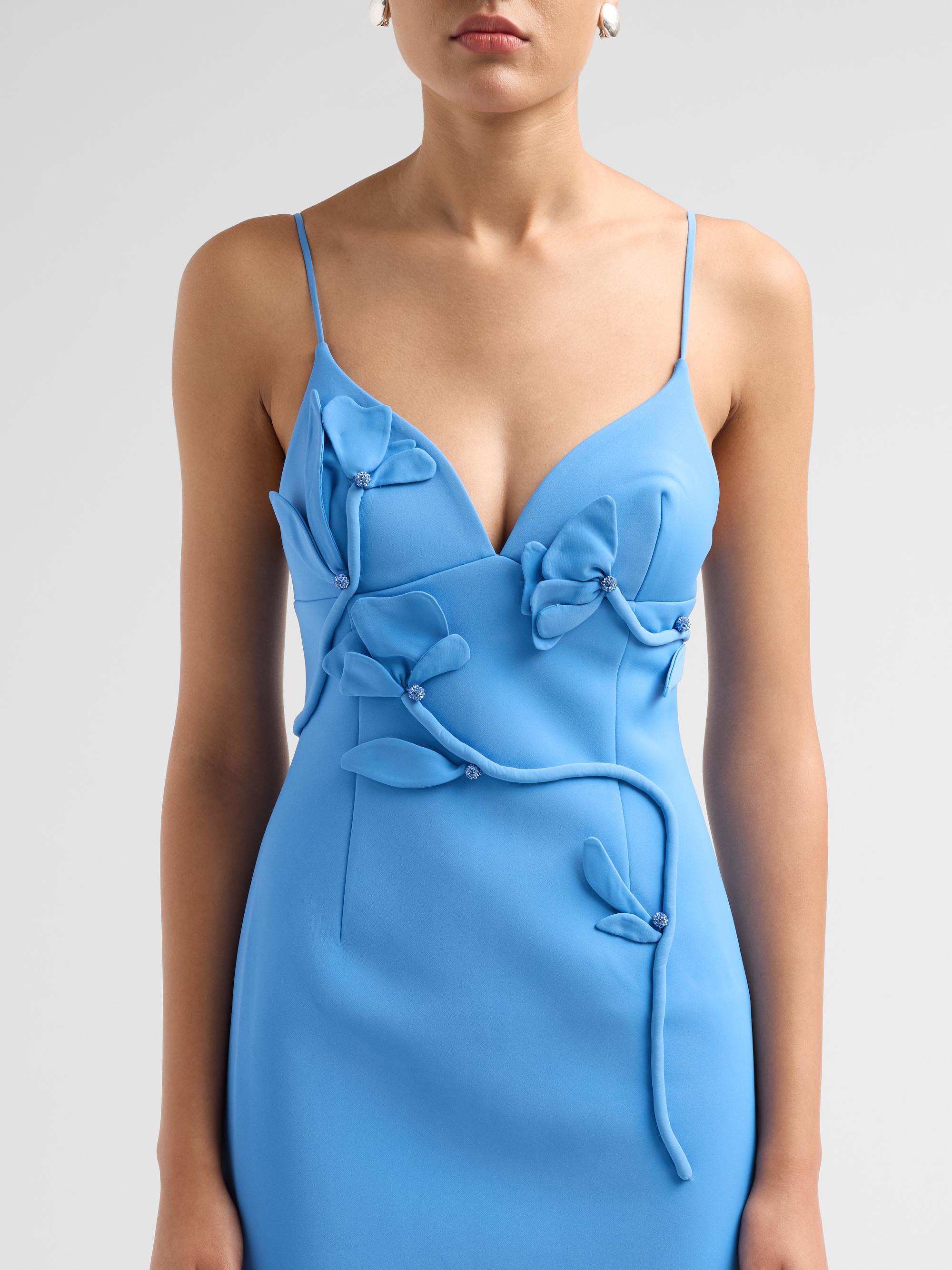 Acler Northwick Floral Applique Midi Dress | Saks Fifth Avenue
