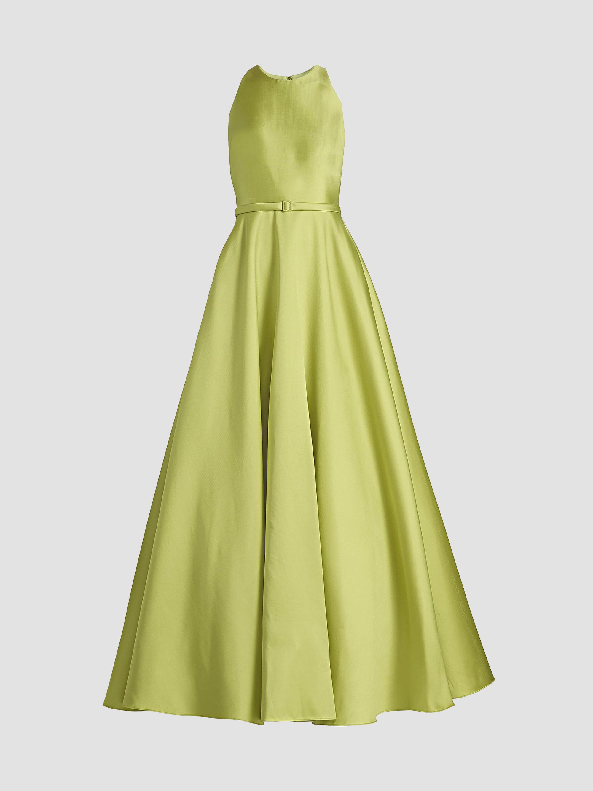 Theia Women's Minta Halterneck Mikado Gown - Herbal Drift