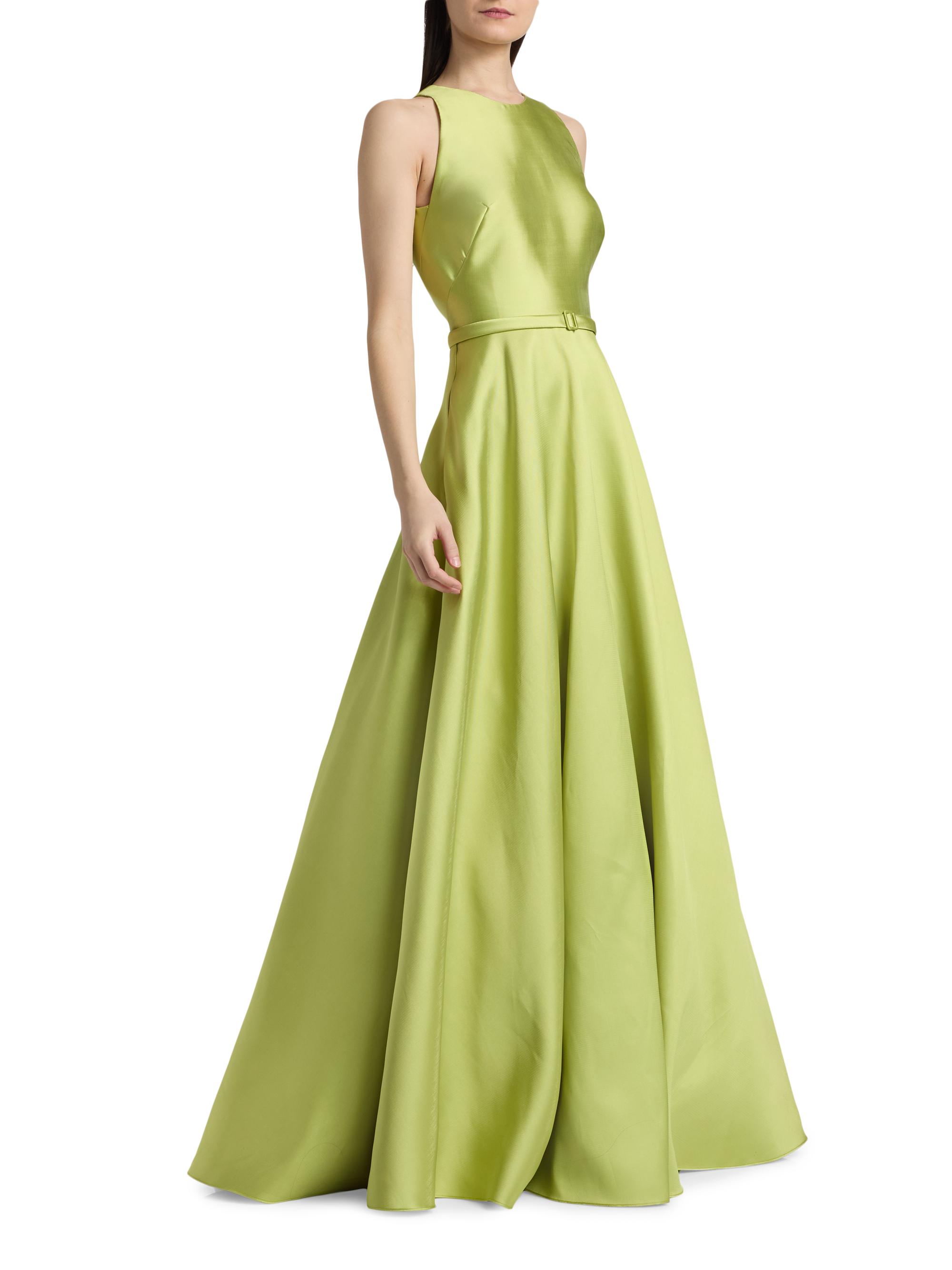 Theia Women's Minta Halterneck Mikado Gown - Herbal Drift | Thumbnail 4