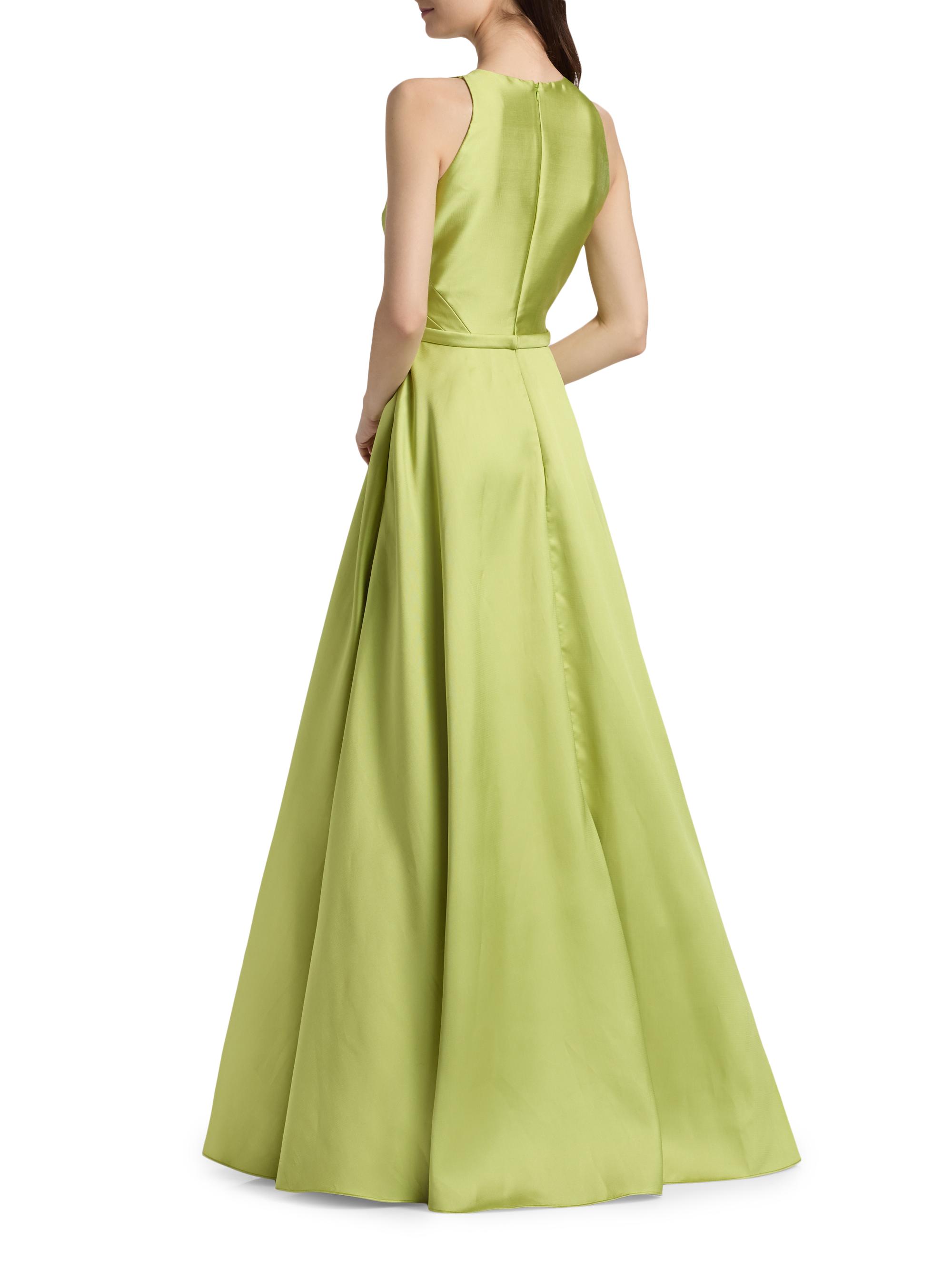 Theia Women's Minta Halterneck Mikado Gown - Herbal Drift | Thumbnail 5