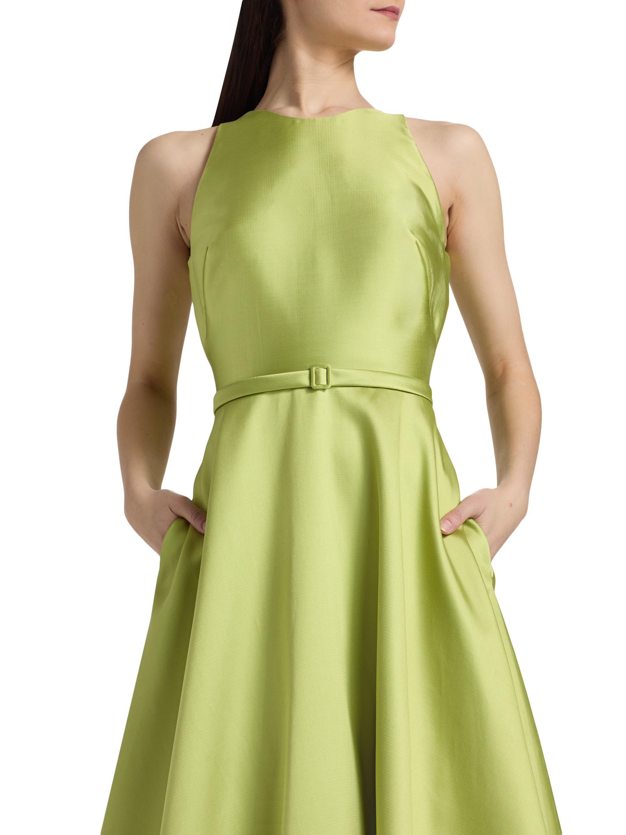 Theia Women's Minta Halterneck Mikado Gown - Herbal Drift | Thumbnail 6