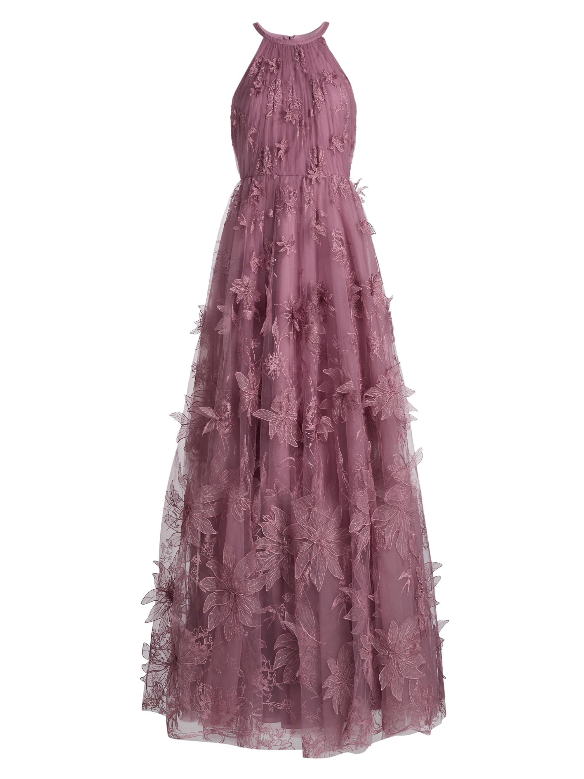 Theia Women's Lux Floral-Embroidered Gown - Dusk
