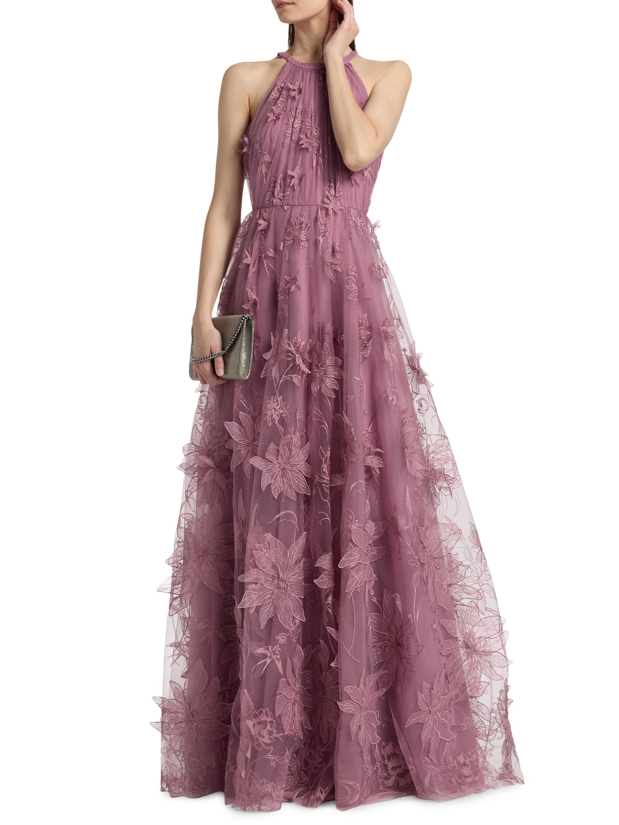 Theia Women's Lux Floral-Embroidered Gown - Dusk | Thumbnail 3