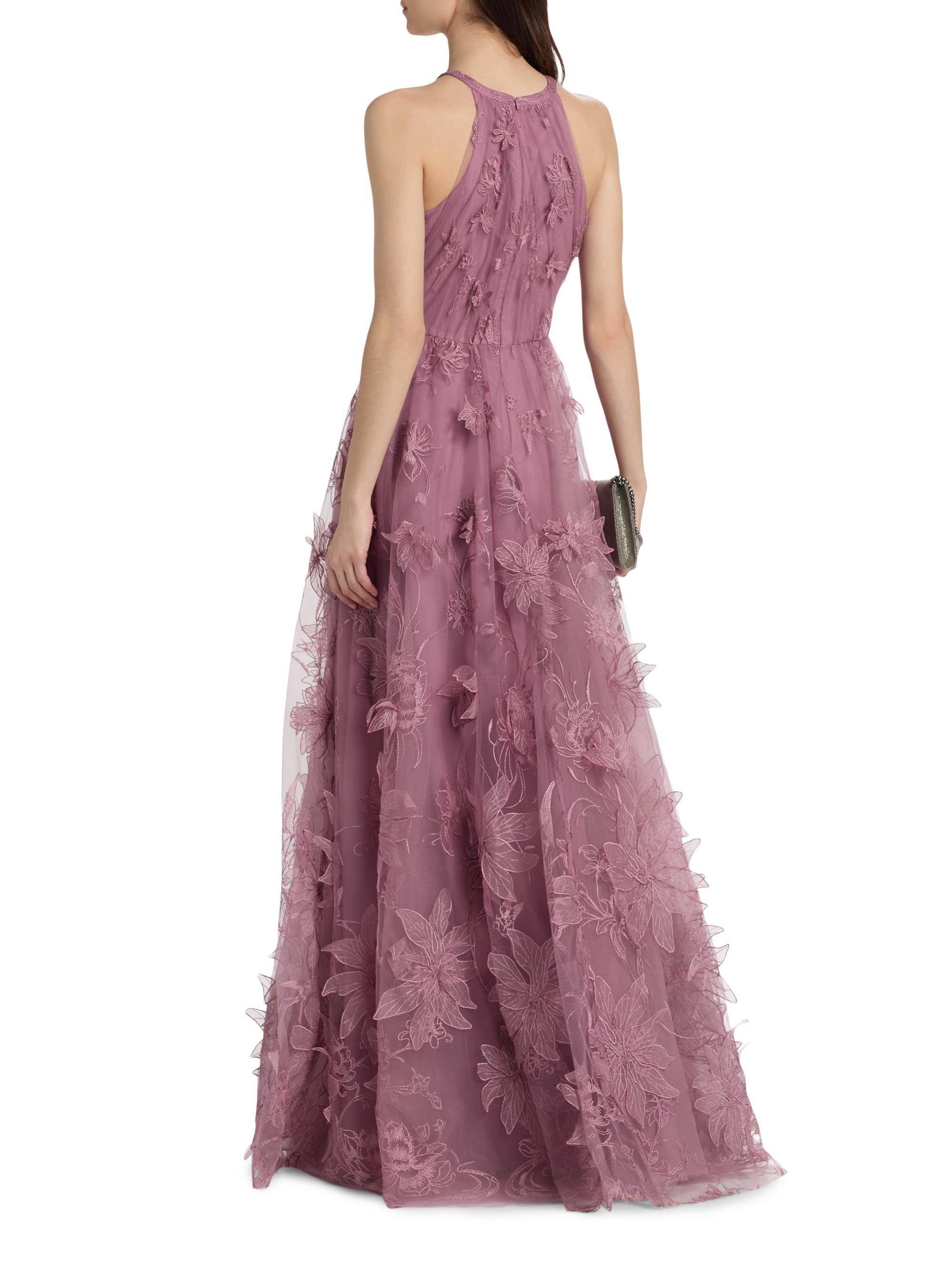 Theia Women's Lux Floral-Embroidered Gown - Dusk | Thumbnail 5