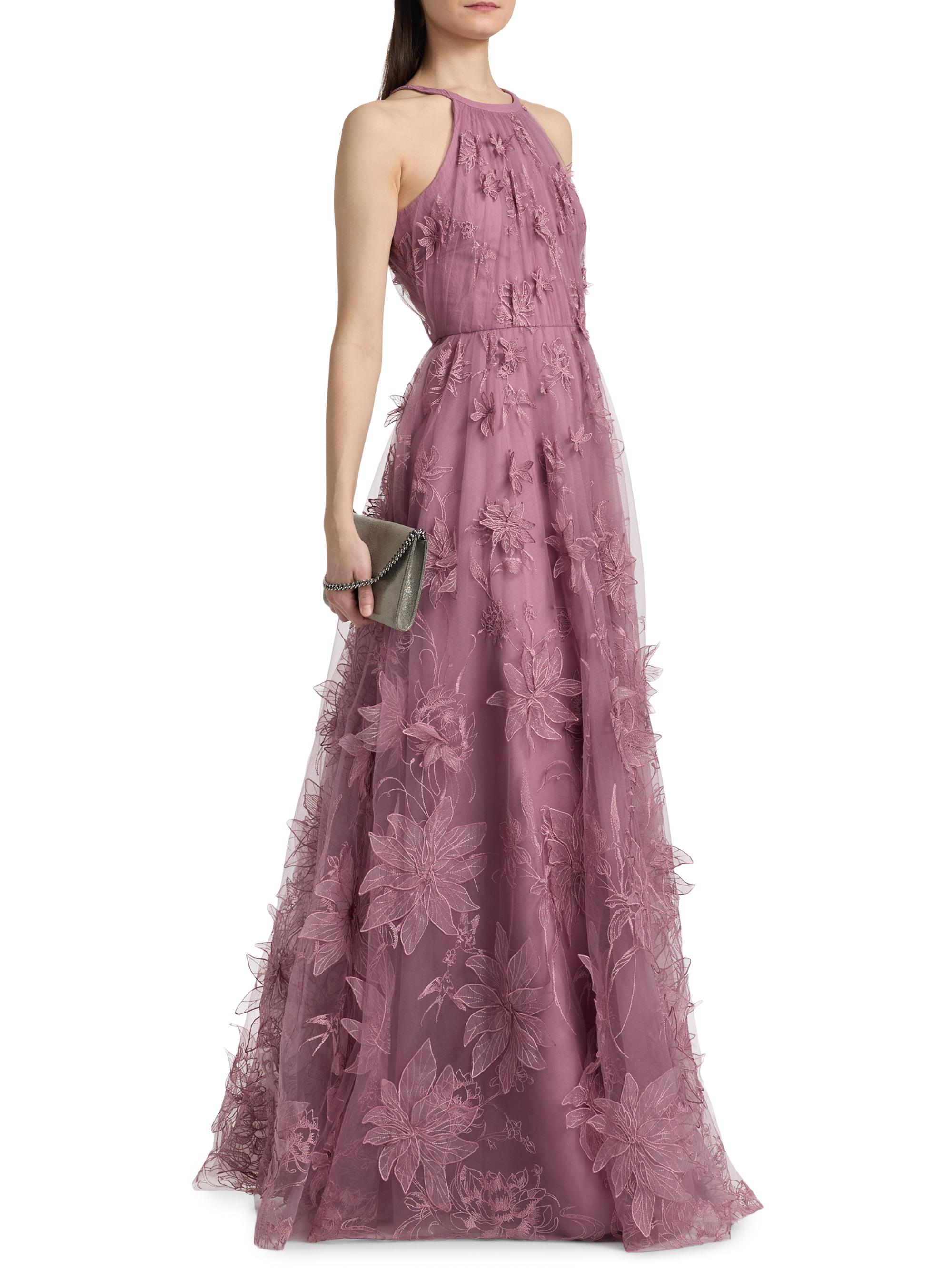 Theia Women's Lux Floral-Embroidered Gown - Dusk | Thumbnail 2