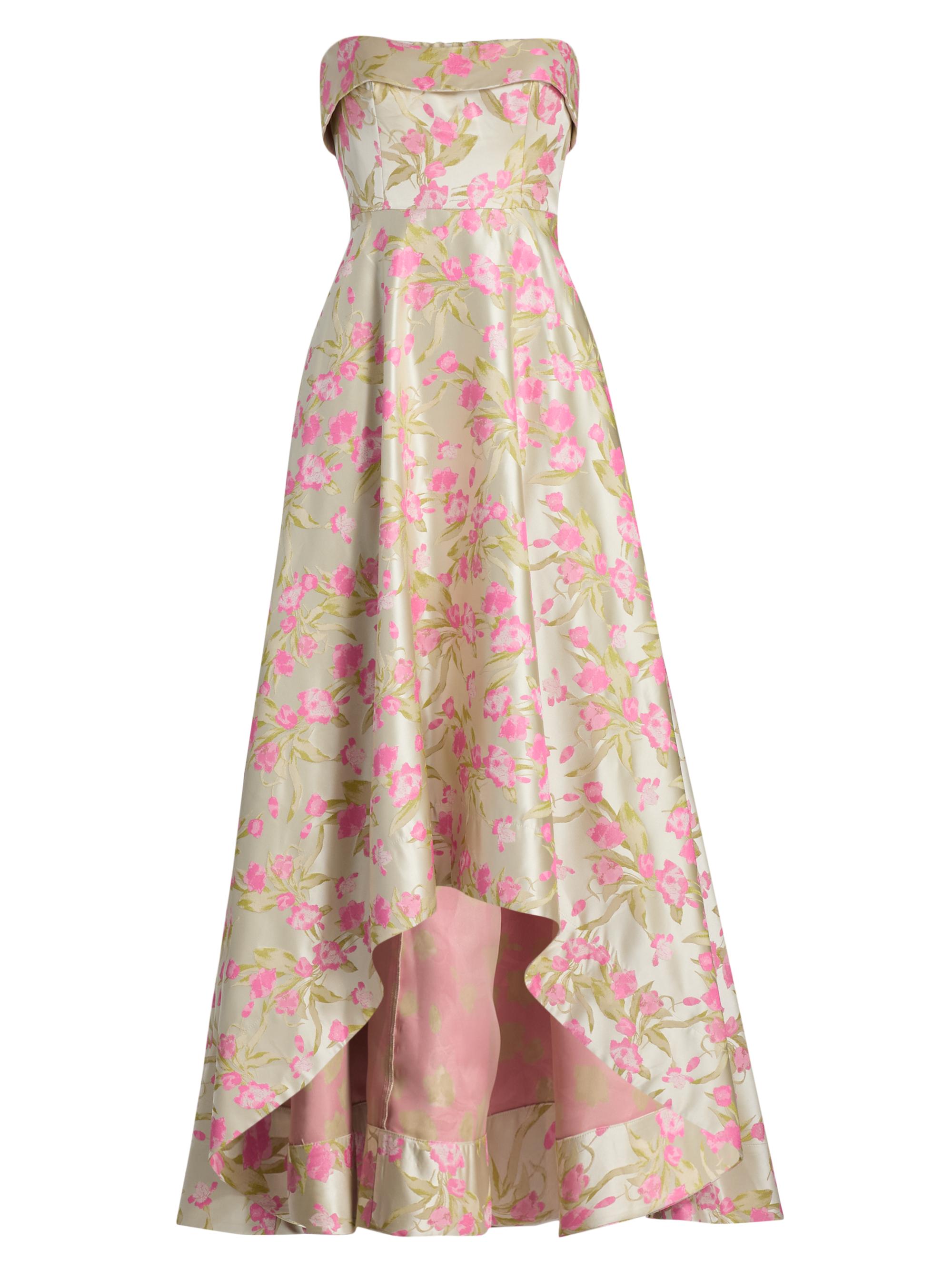 Theia Women's Sylvana Floral Jacquard High-Low Gown - Blushberry Mint