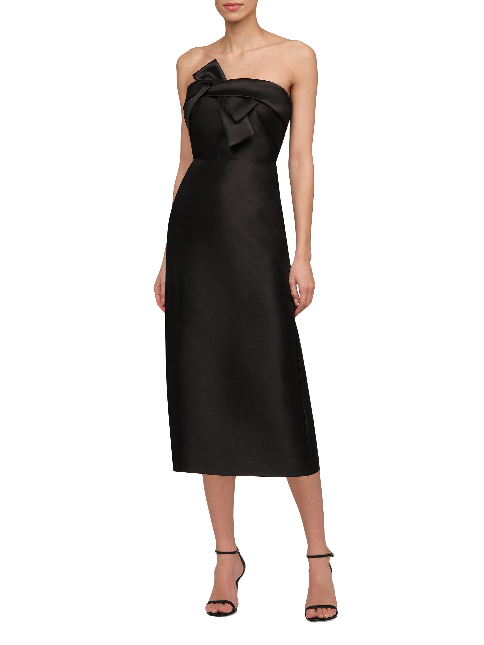 Theia Women's Aliana Strapless Mikado Cocktail Dress - Black