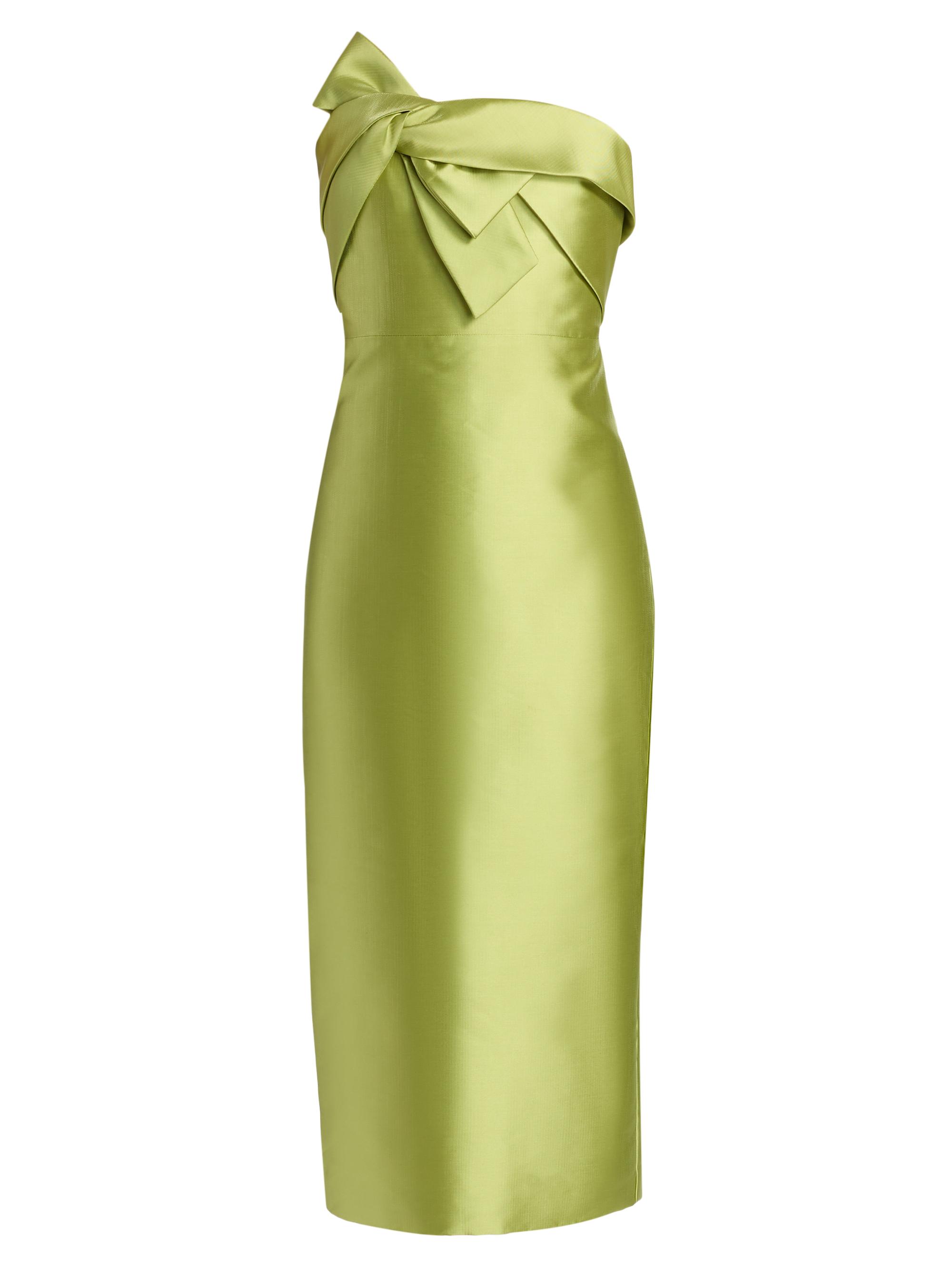 Theia Women's Aliana Strapless Mikado Cocktail Dress - Herbal Drift