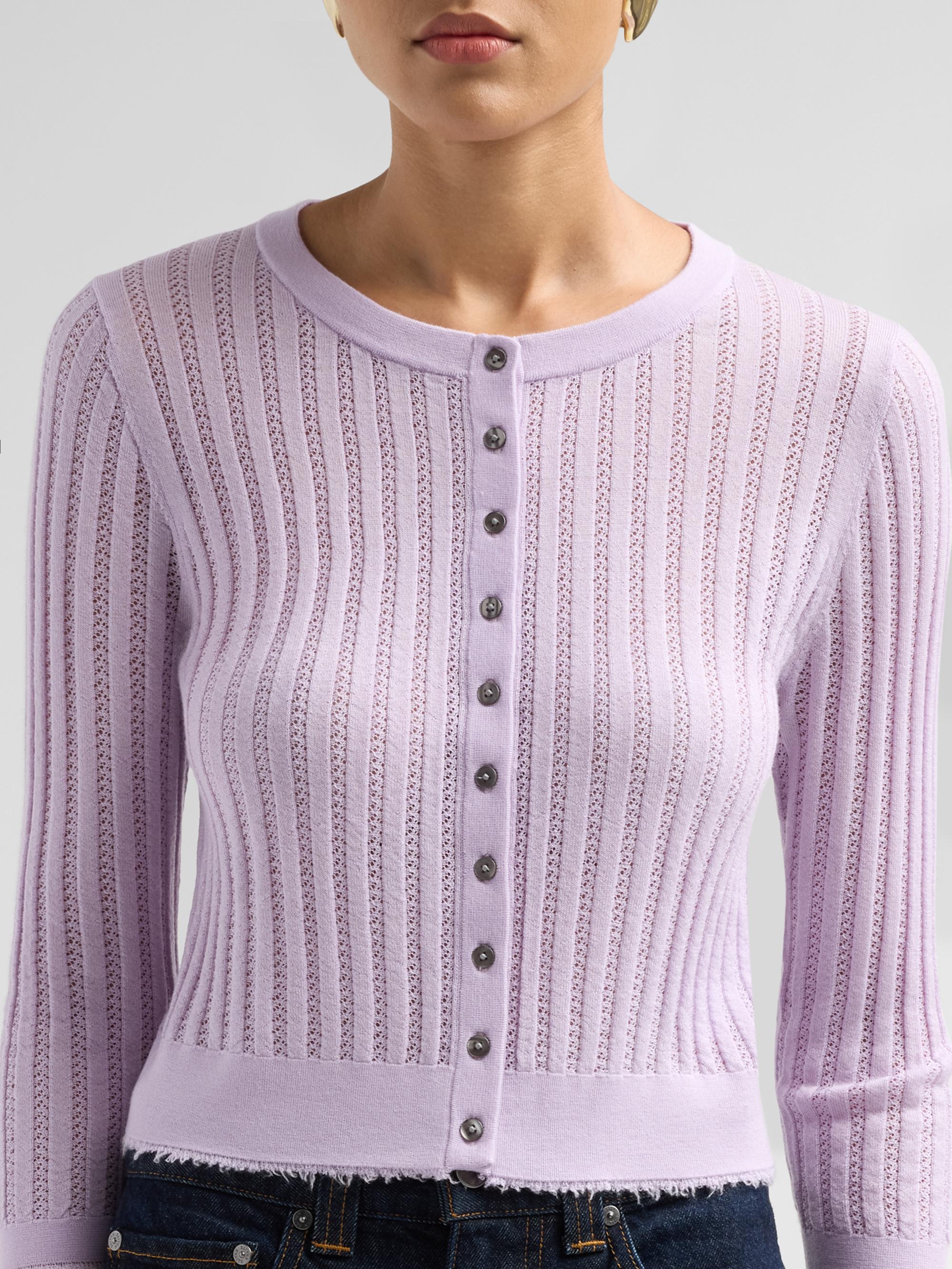 Re/done The Veil Pointelle Cardigan | Saks Fifth Avenue
