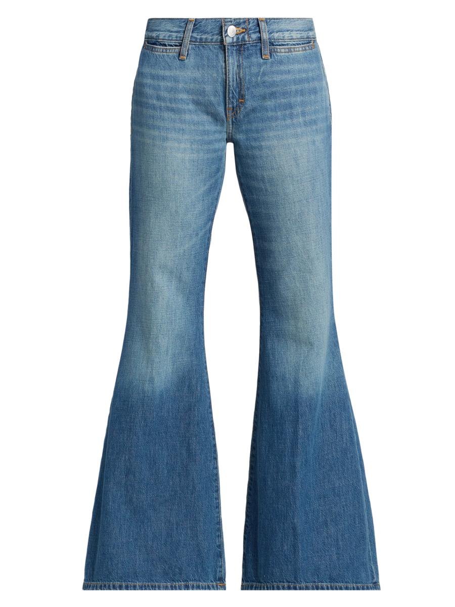 Re/done Women's The Janis Low-rise Flare Jeans In Blue