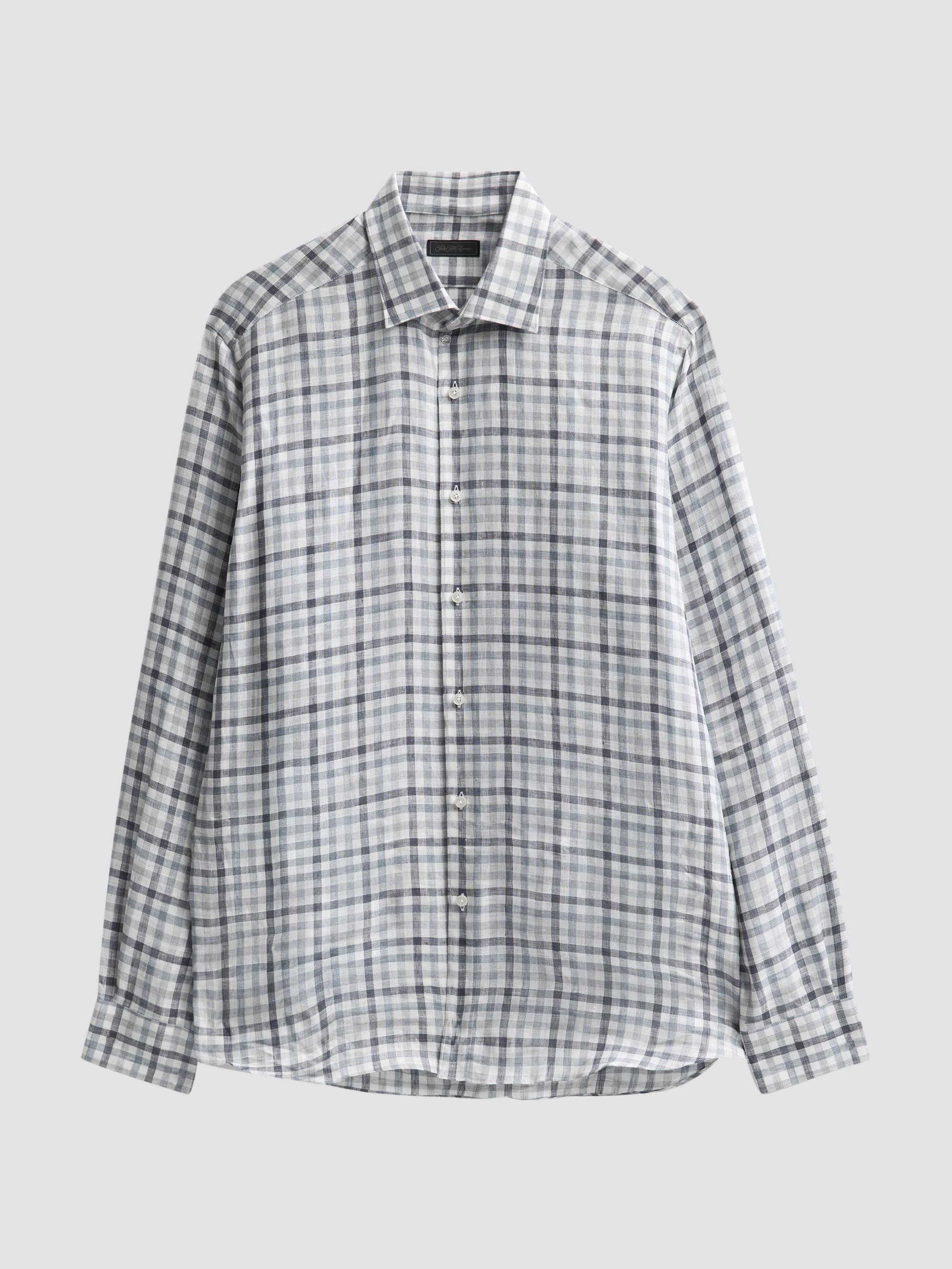saks dress shirts Saks Fifth Avenue Men's COLLECTION Solid Cotton Dress Shirt - White