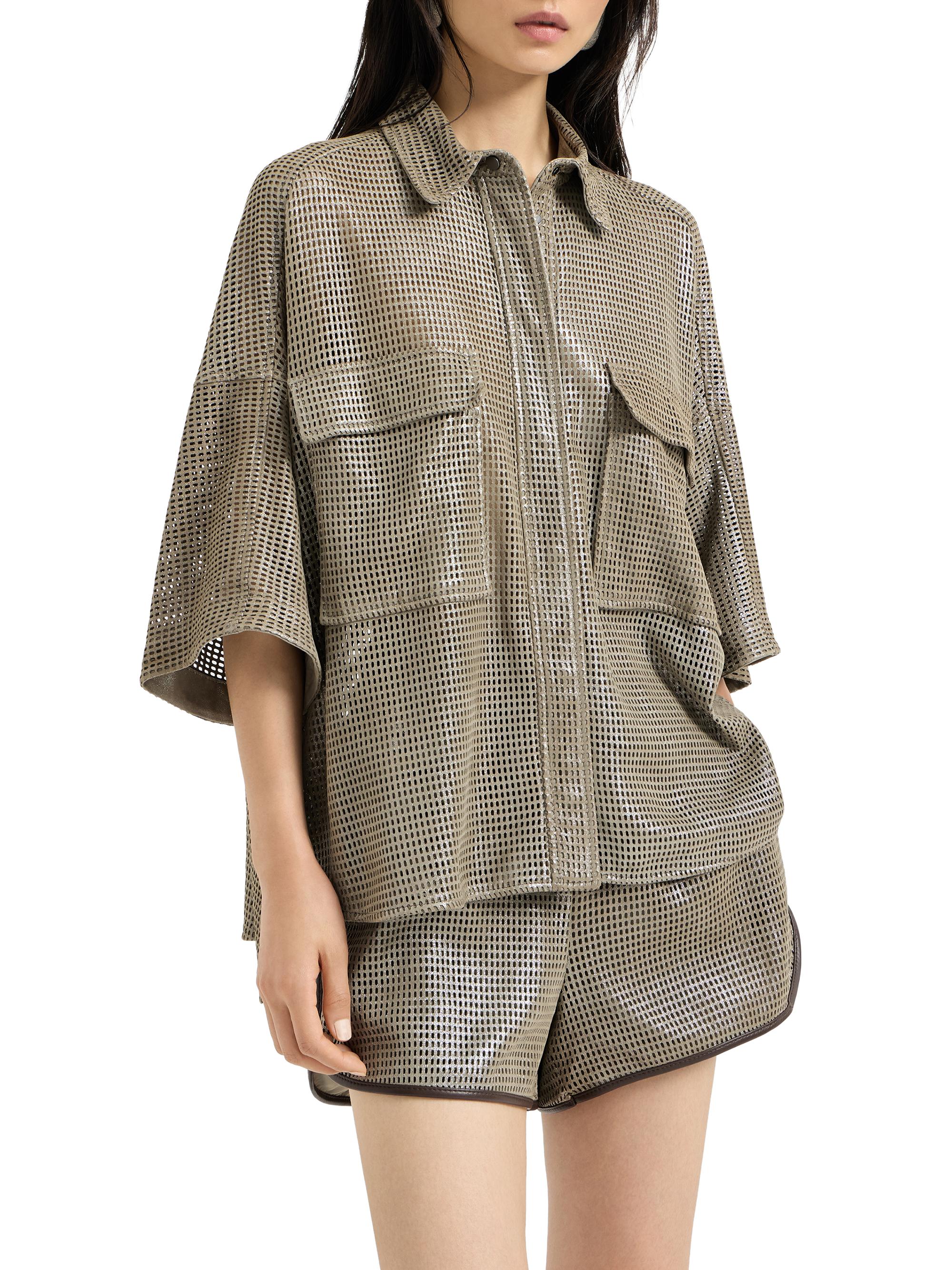 未使用級✨️ BRUNELLO CUCINELLI ハンカチ 総柄 シルク Brunello Cucinelli Sparkling Leather Net Shirt | Saks Fifth Avenue