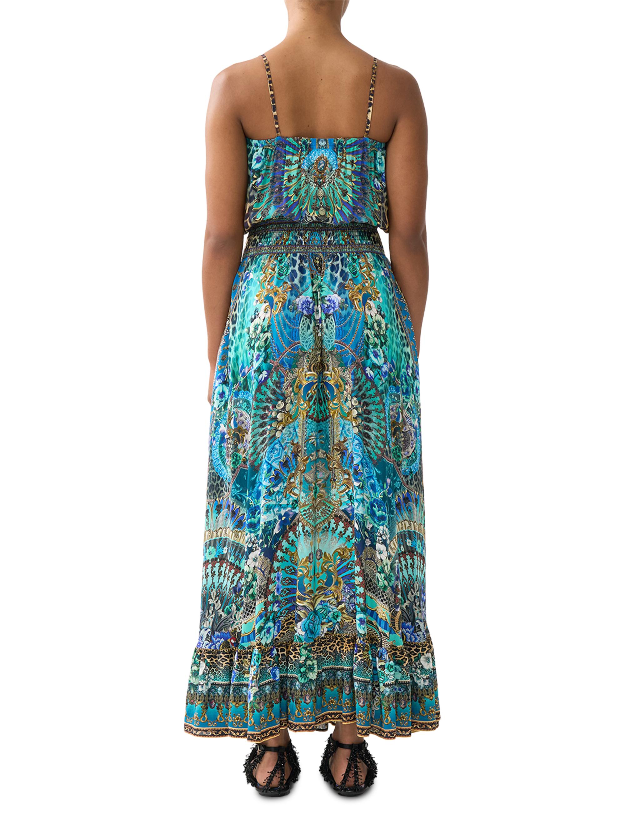 Camilla Flamenco Euphoria Shirred Silk Maxi Dress | Saks Fifth Avenue
