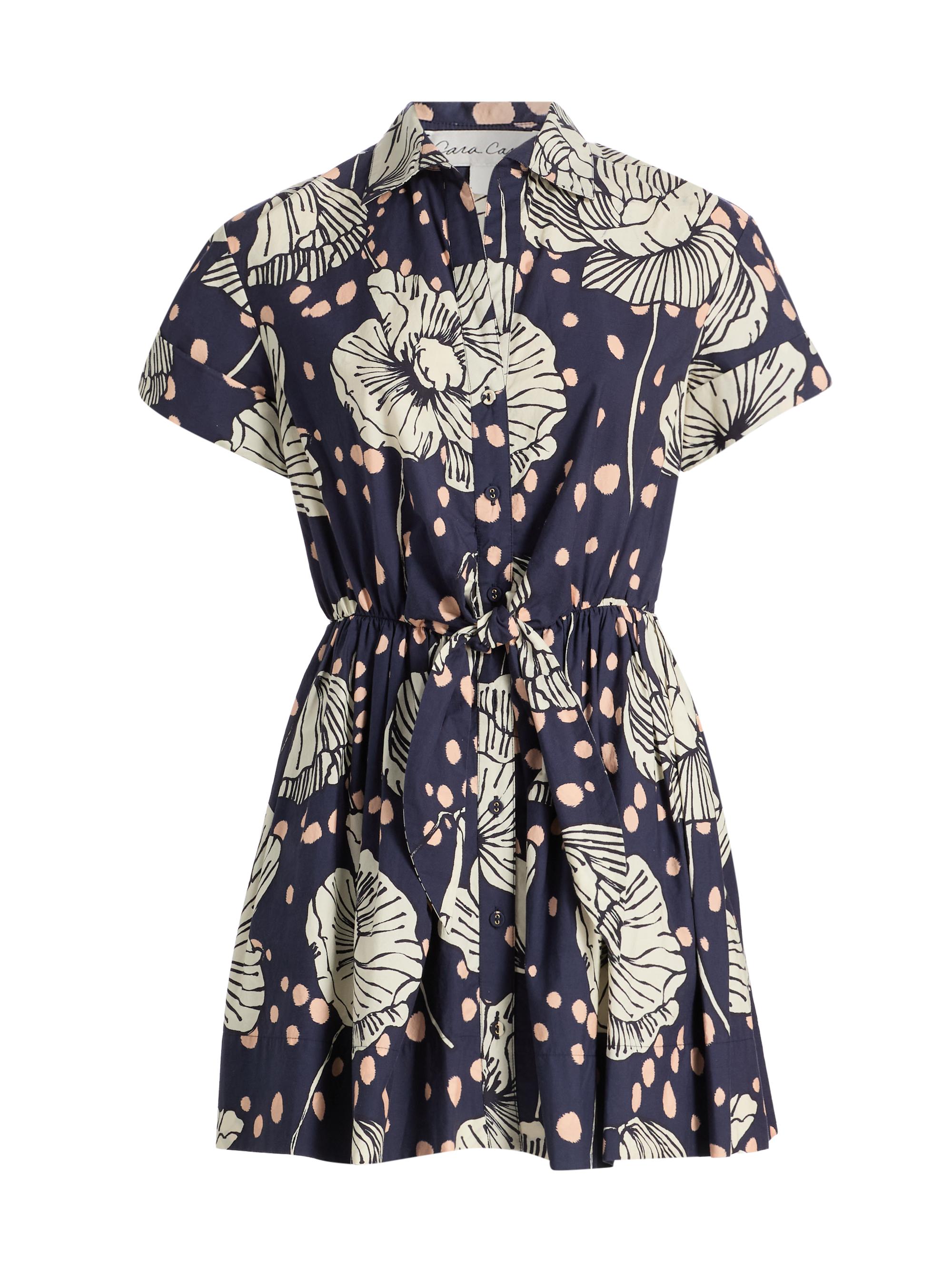 Cara Cara Women's Asbury Floral Mini-Shirtdress - Dotted Flora Navy