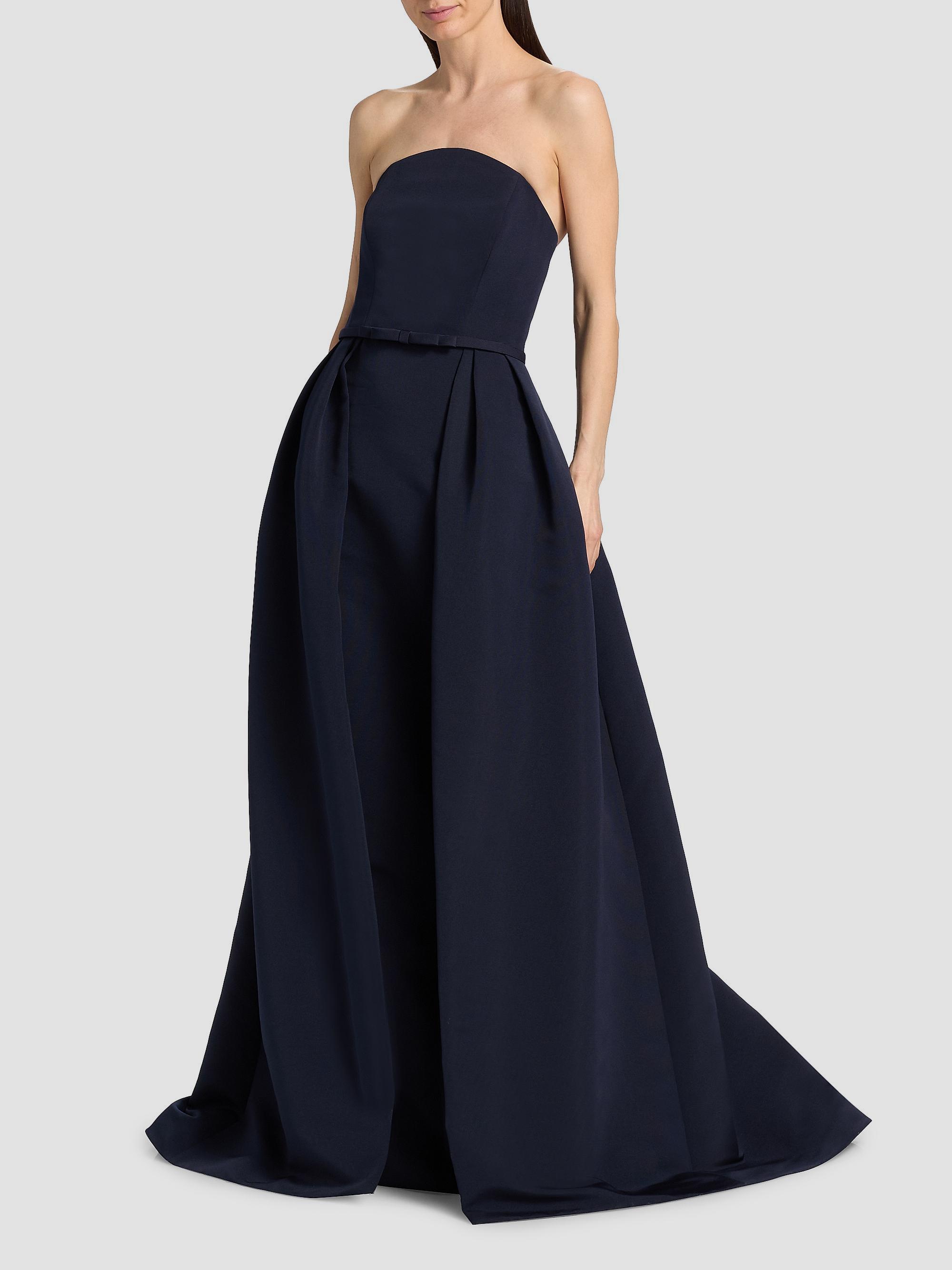 Amsale Women's Strapless Gown - Navy | Thumbnail 3