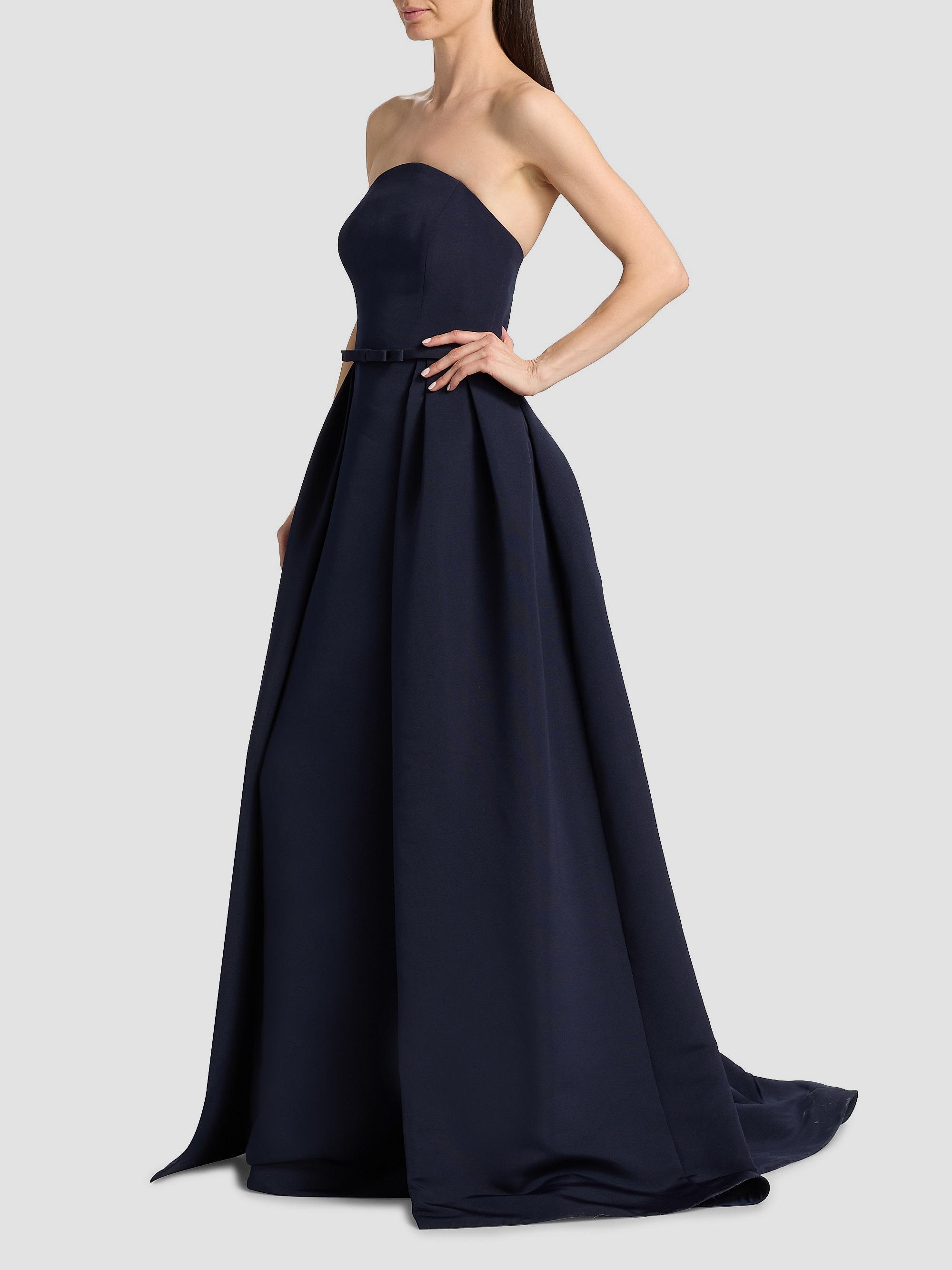 Amsale Women's Strapless Gown - Navy | Thumbnail 4