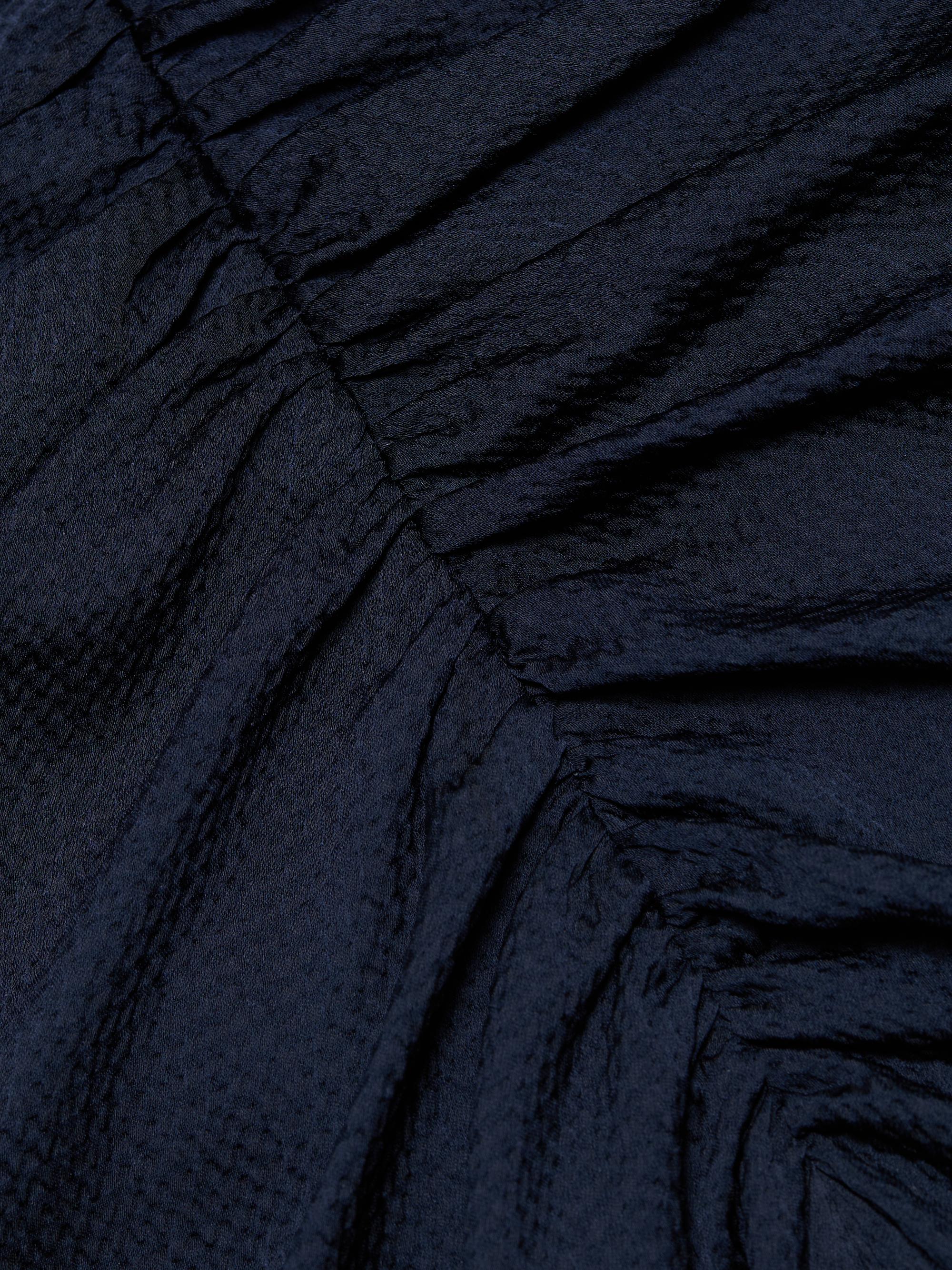 Amsale Women's Capelet Ruched Gown - Navy | Thumbnail 7