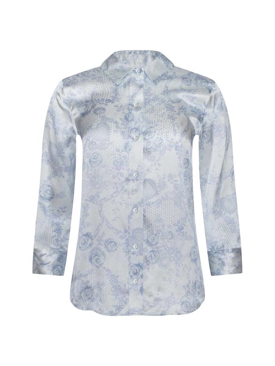 L'agence Women's Dani Floral Lace Button-front Blouse