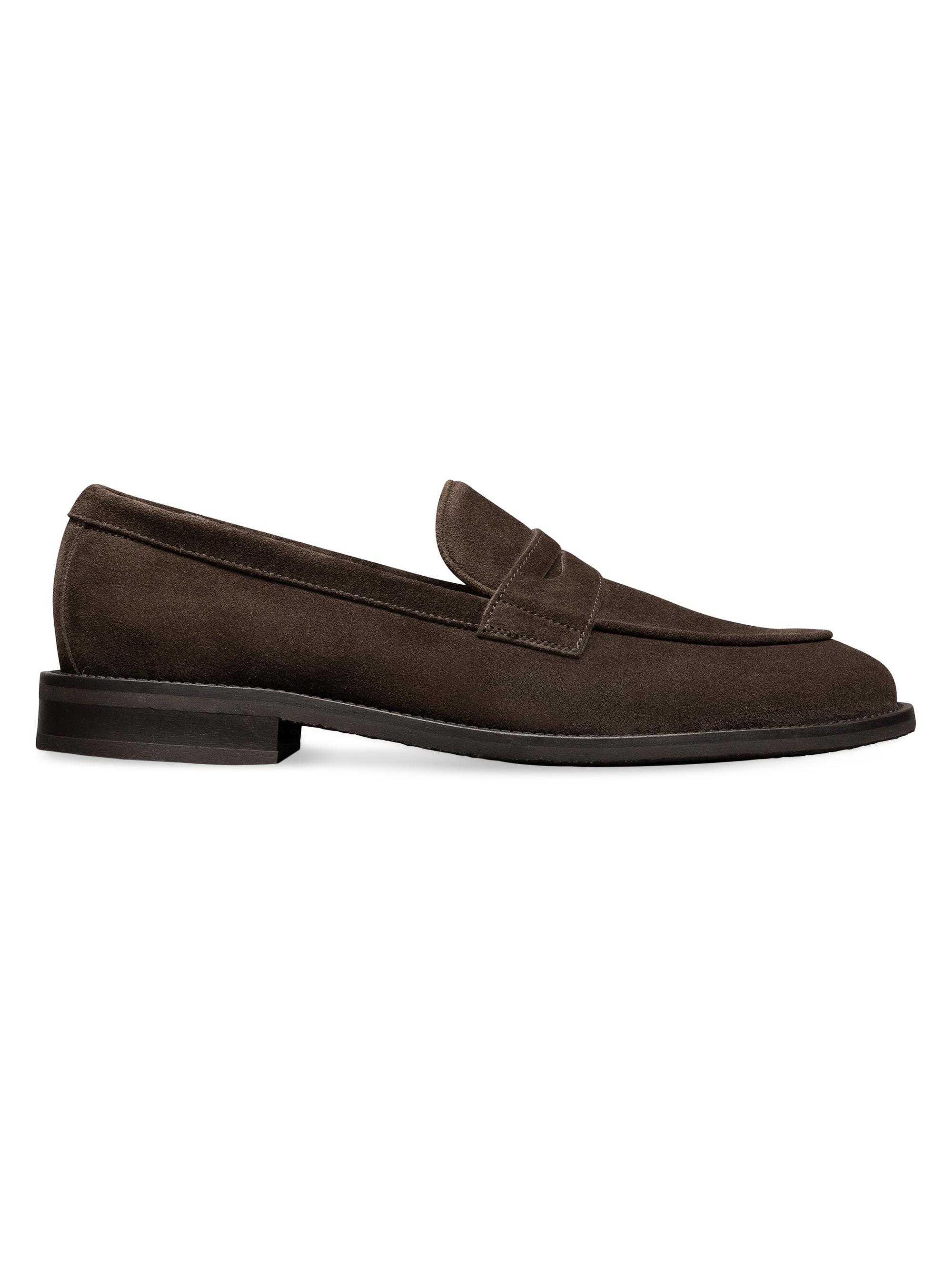 Allen Edmonds Men's Como Suede Penny Loafers - Chocolate