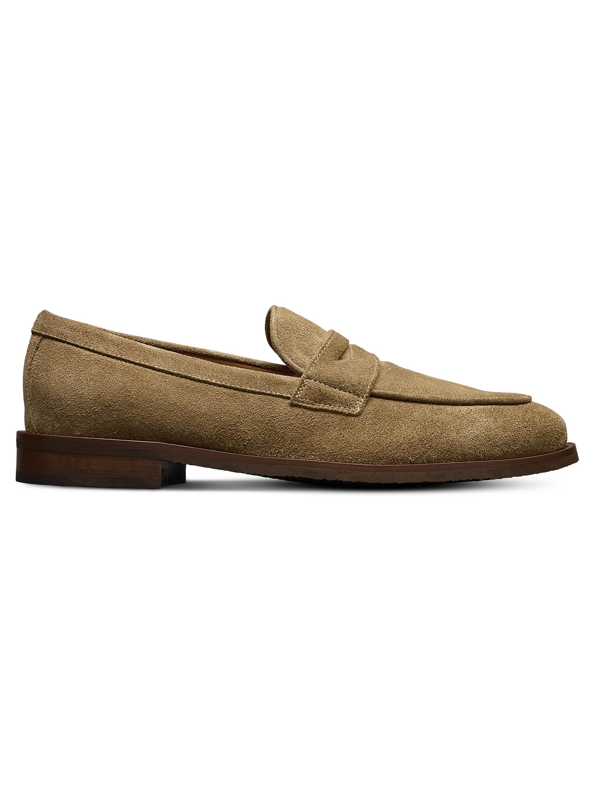 Allen Edmonds Men's Como Suede Penny Loafers - Tobacco | Thumbnail 4