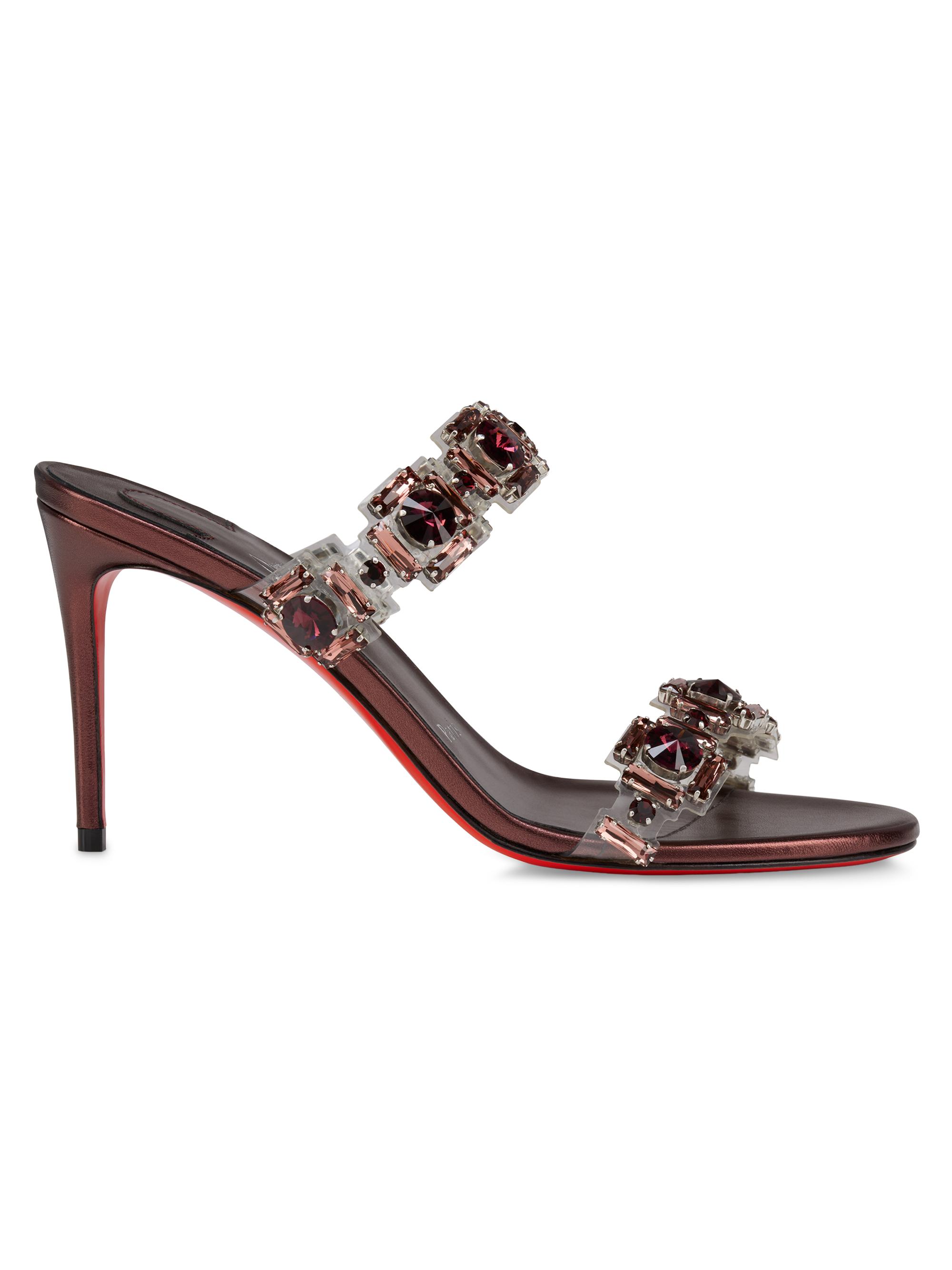 Christian Louboutin Just Jewel 85MM Leather Sandals | Saks Fifth