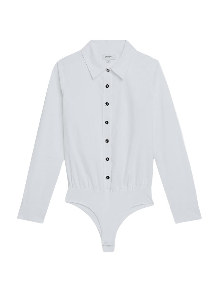 women's dress shirt bodysuit JanJean Womens Turn Down Collar Button Down White Shirt Work Formal Wear White Small : Clothing, Shoes & Jewelry ensuring a fit that moves with you through the day Women's Button Down Shirt Bodysuit