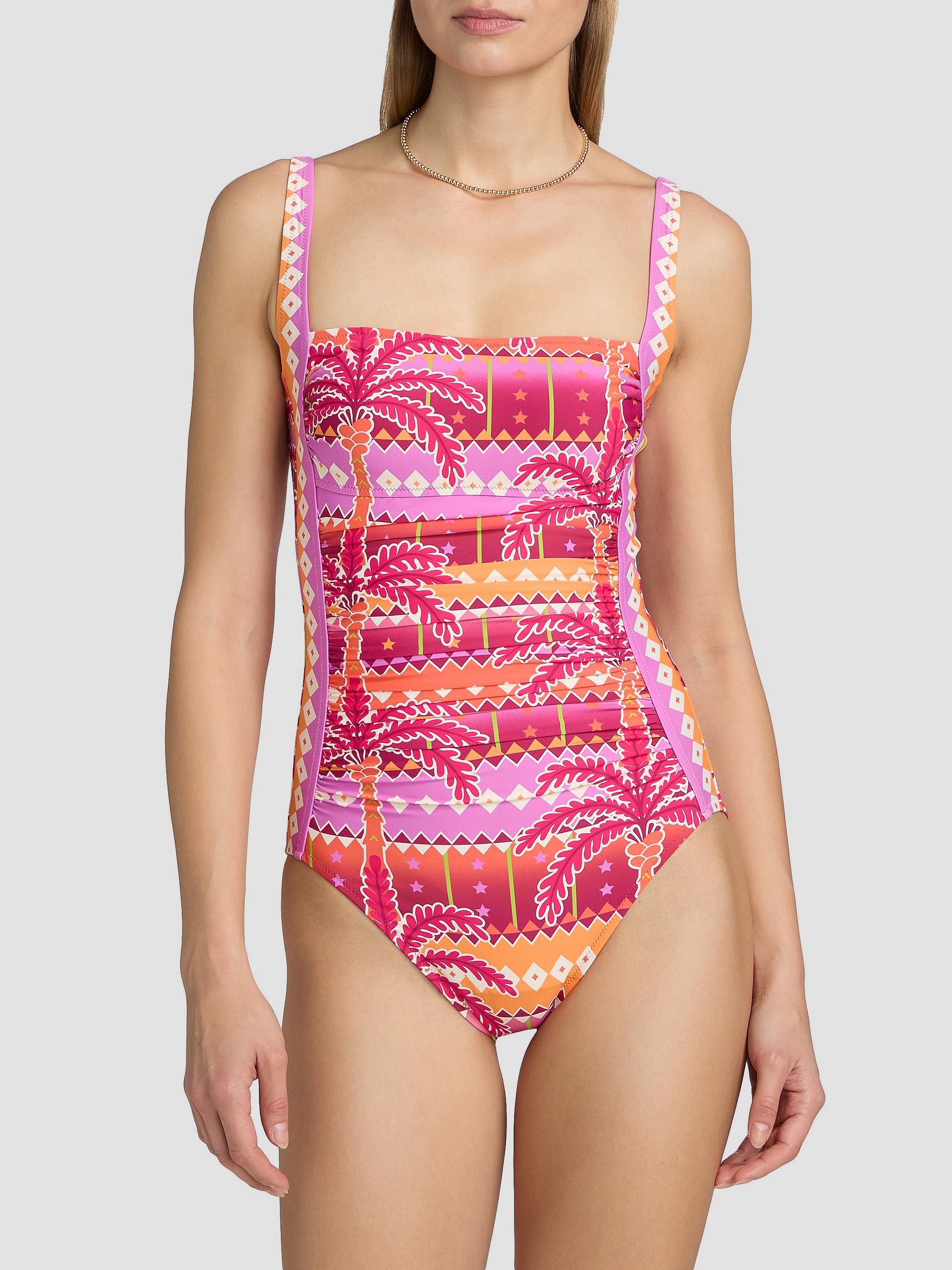 Johnny Was Marilyn Ruched One-Piece Swimsuit | Saks Fifth Avenue