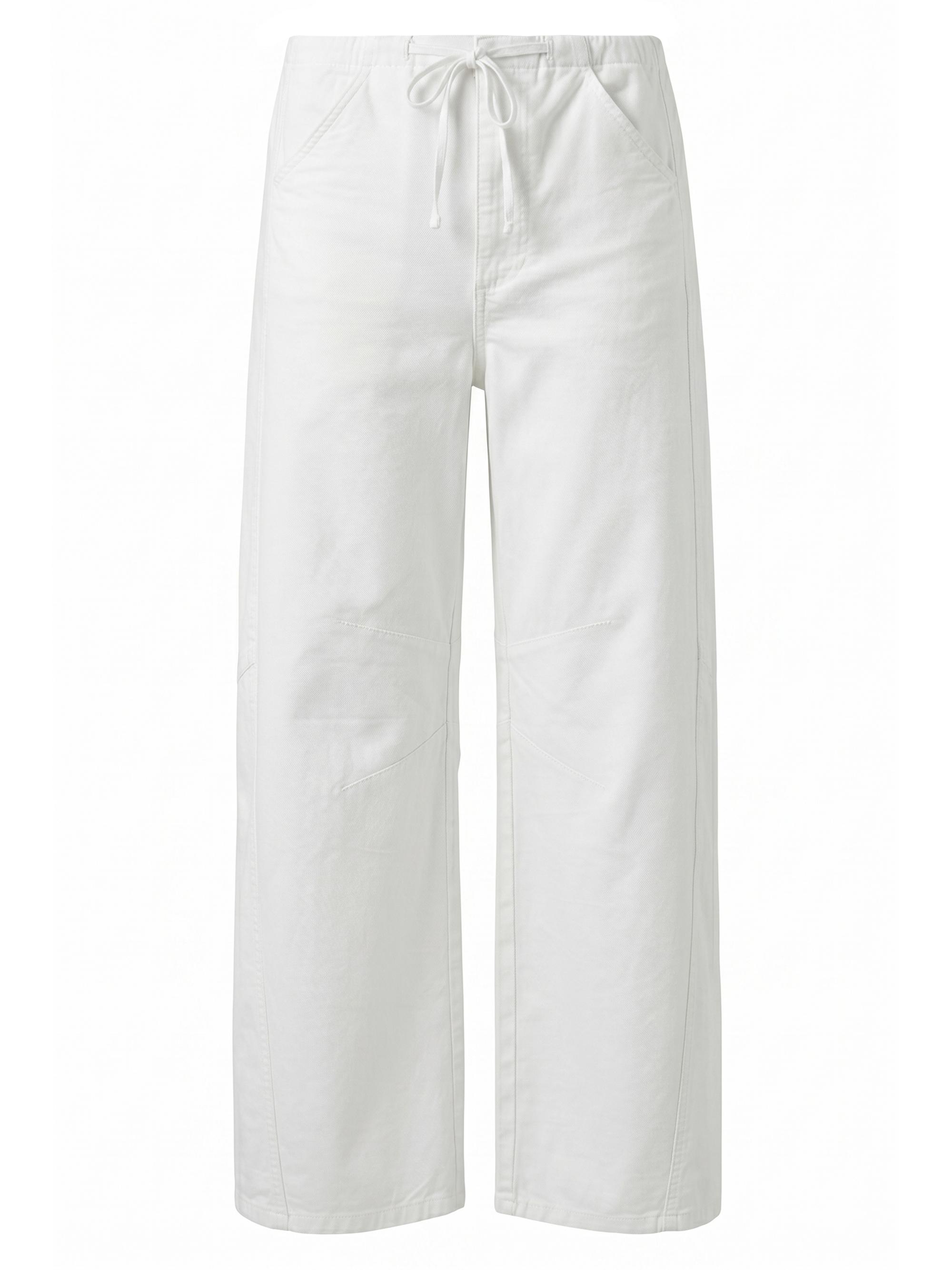 Joe's Jeans Women's The Bowie Wide-Leg Drawstring Pants - White | Thumbnail 6