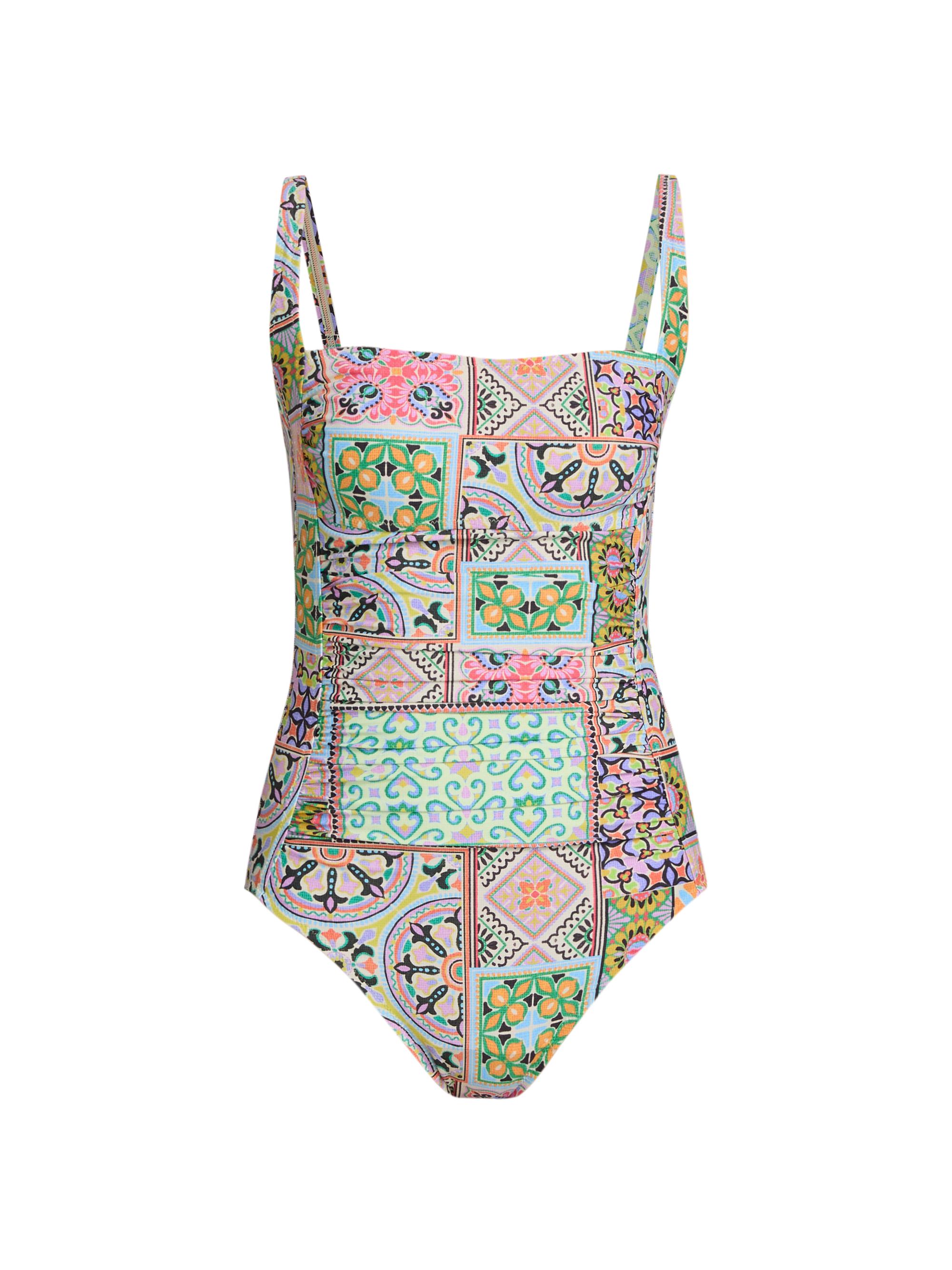 Johnny Was Women's Marilyn Lanthe Print Ruched One-Piece Swimsuit - Lanthe