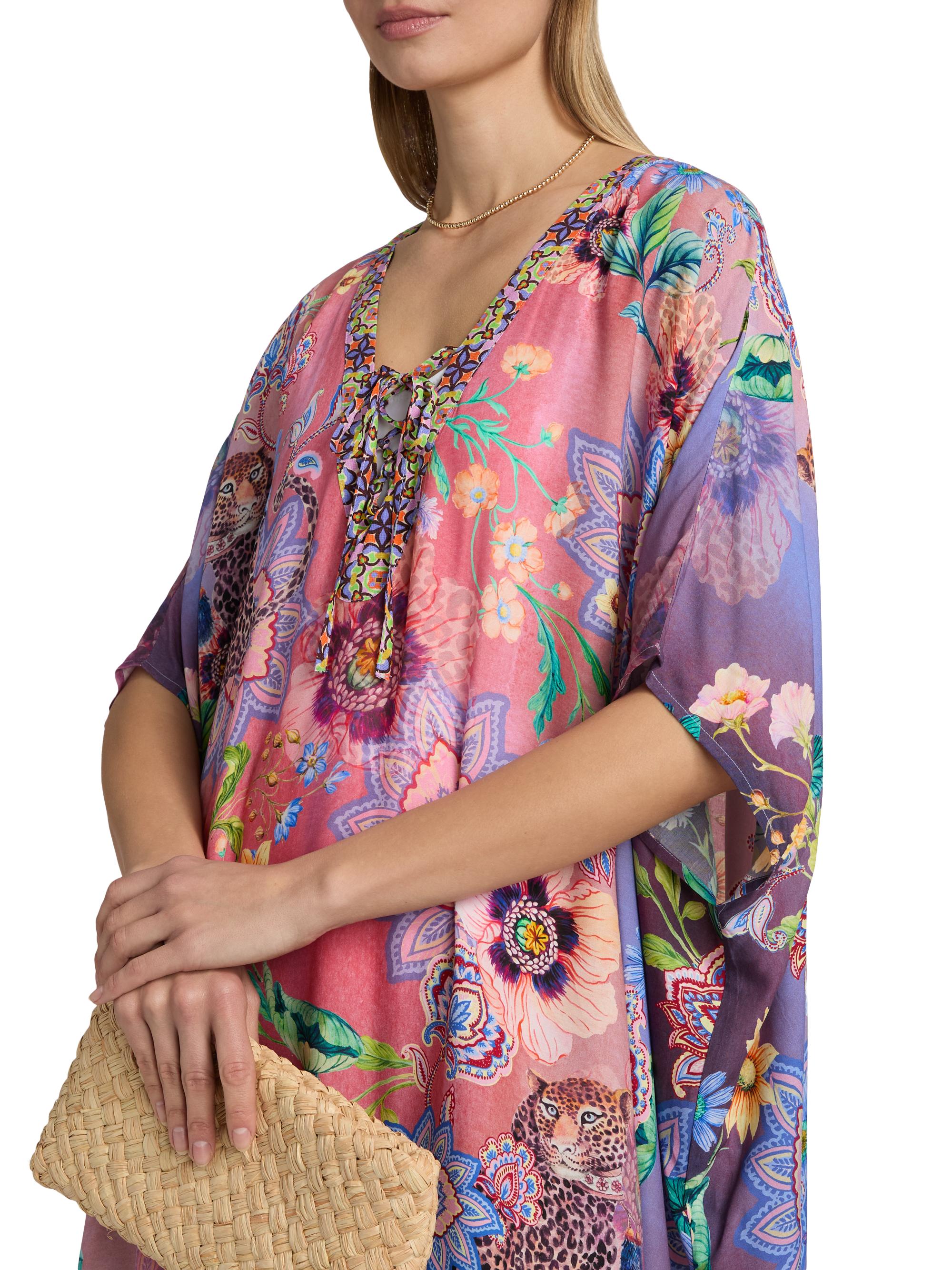 Johnny Was The Short Lilliana Print Caftan Dress | Saks Fifth Avenue