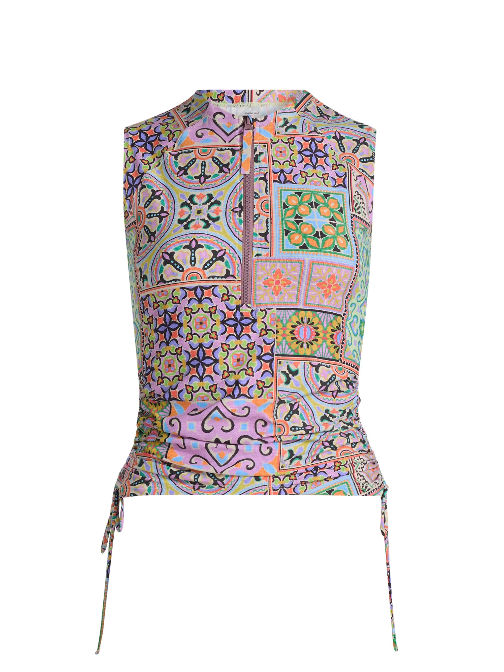 Johnny Was Women's Lanthe Print Drawstring Surf Shirt - Lanthe