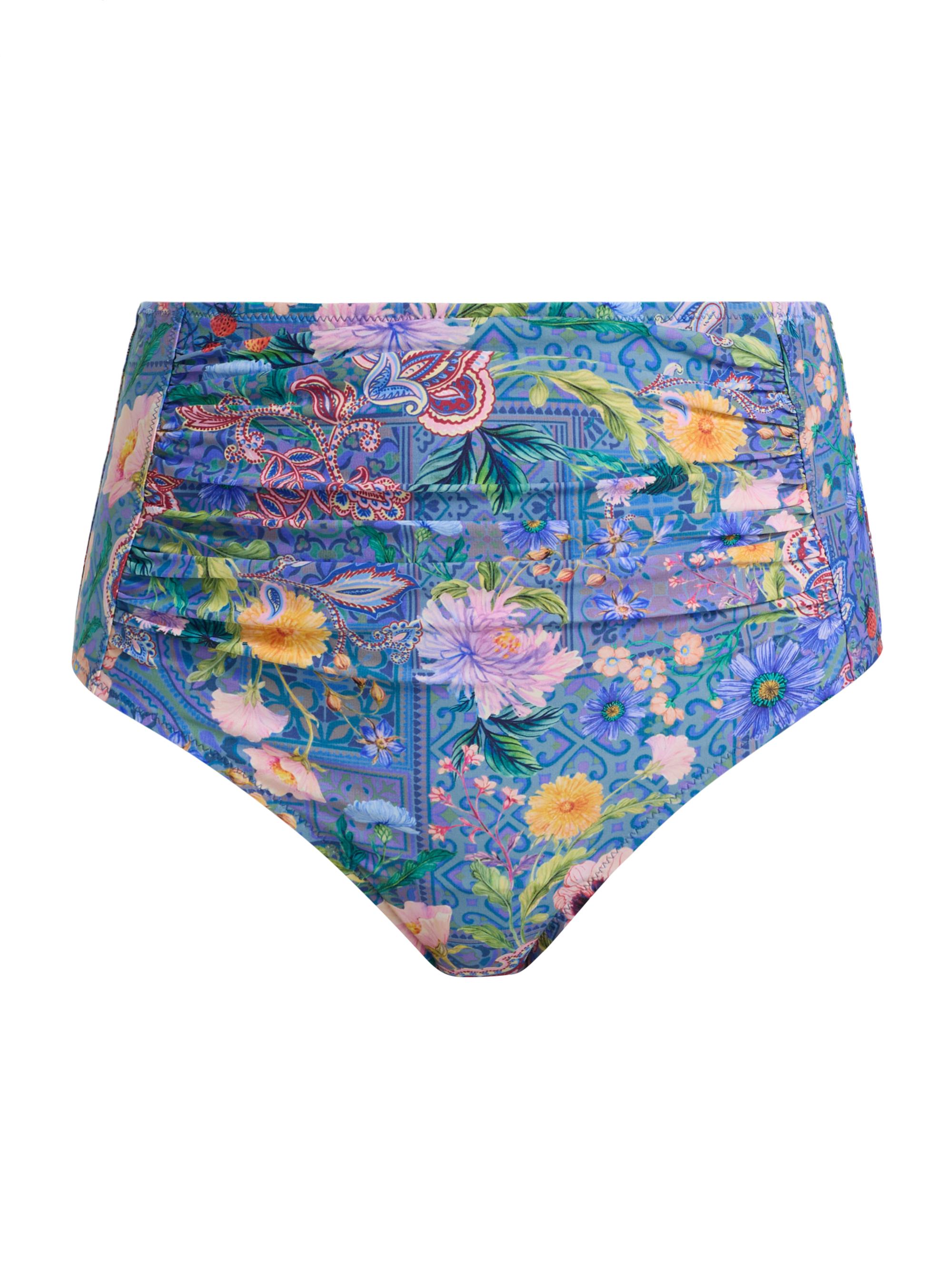 Johnny Was Women's Lilliana High-Waisted Ruched Bikini Bottom - Lilliana