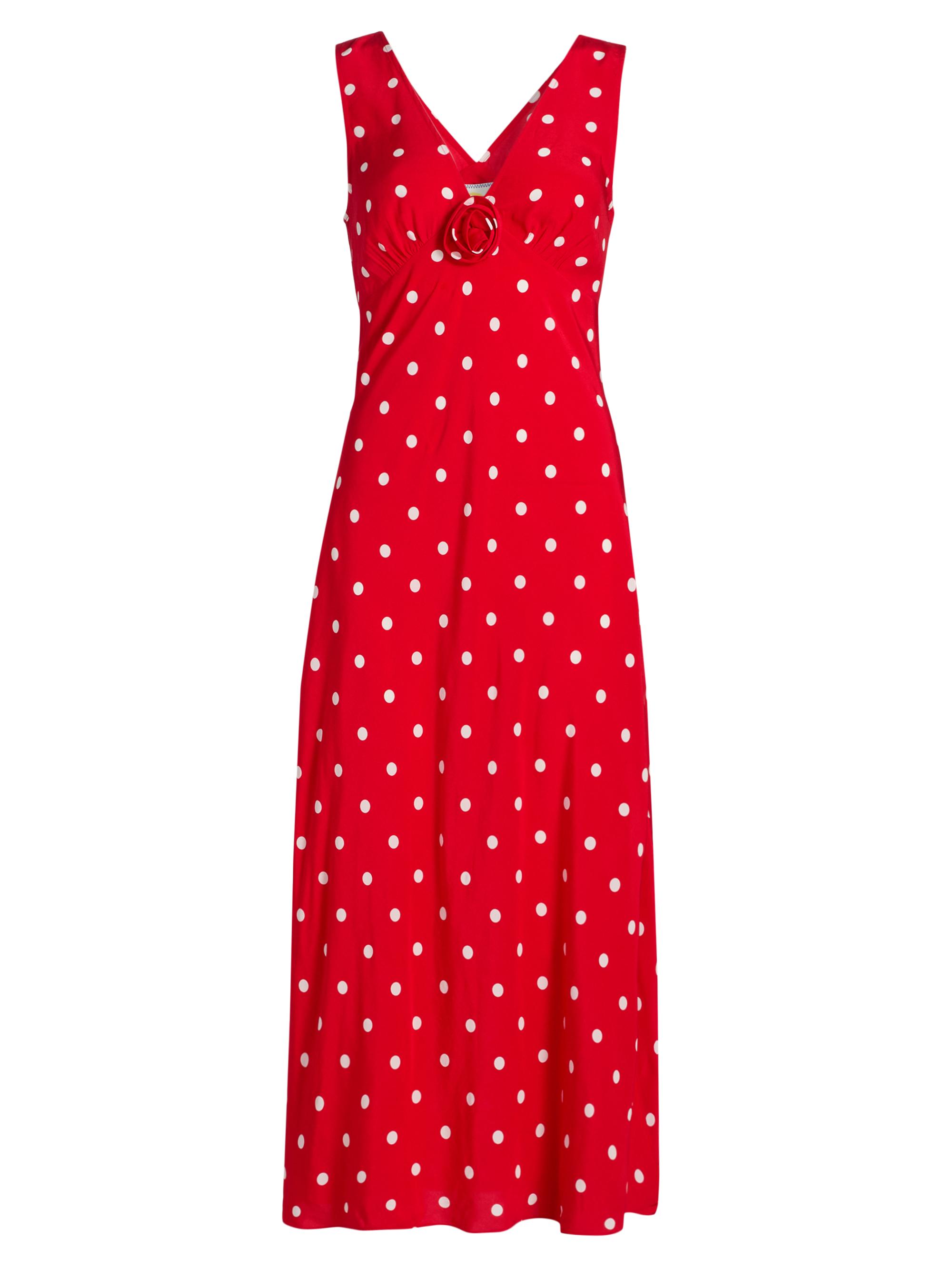 Rails Women's Terena Polka-Dot A-Line Midi-Dress - Rossa