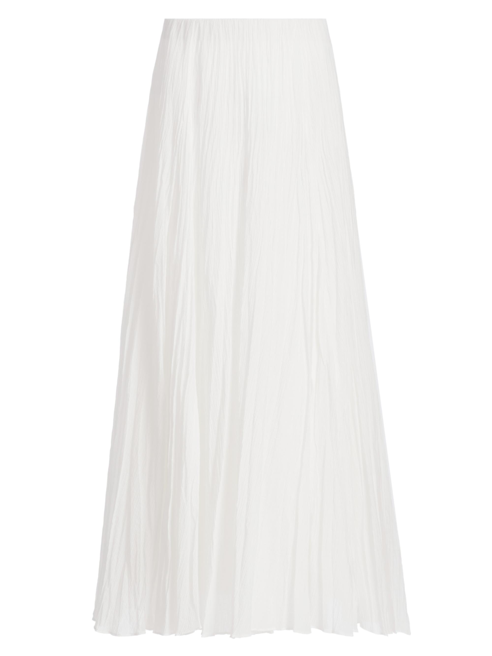 Vince Women's Crinkled Cotton-Blend Maxi Skirt - Off White | Thumbnail 8