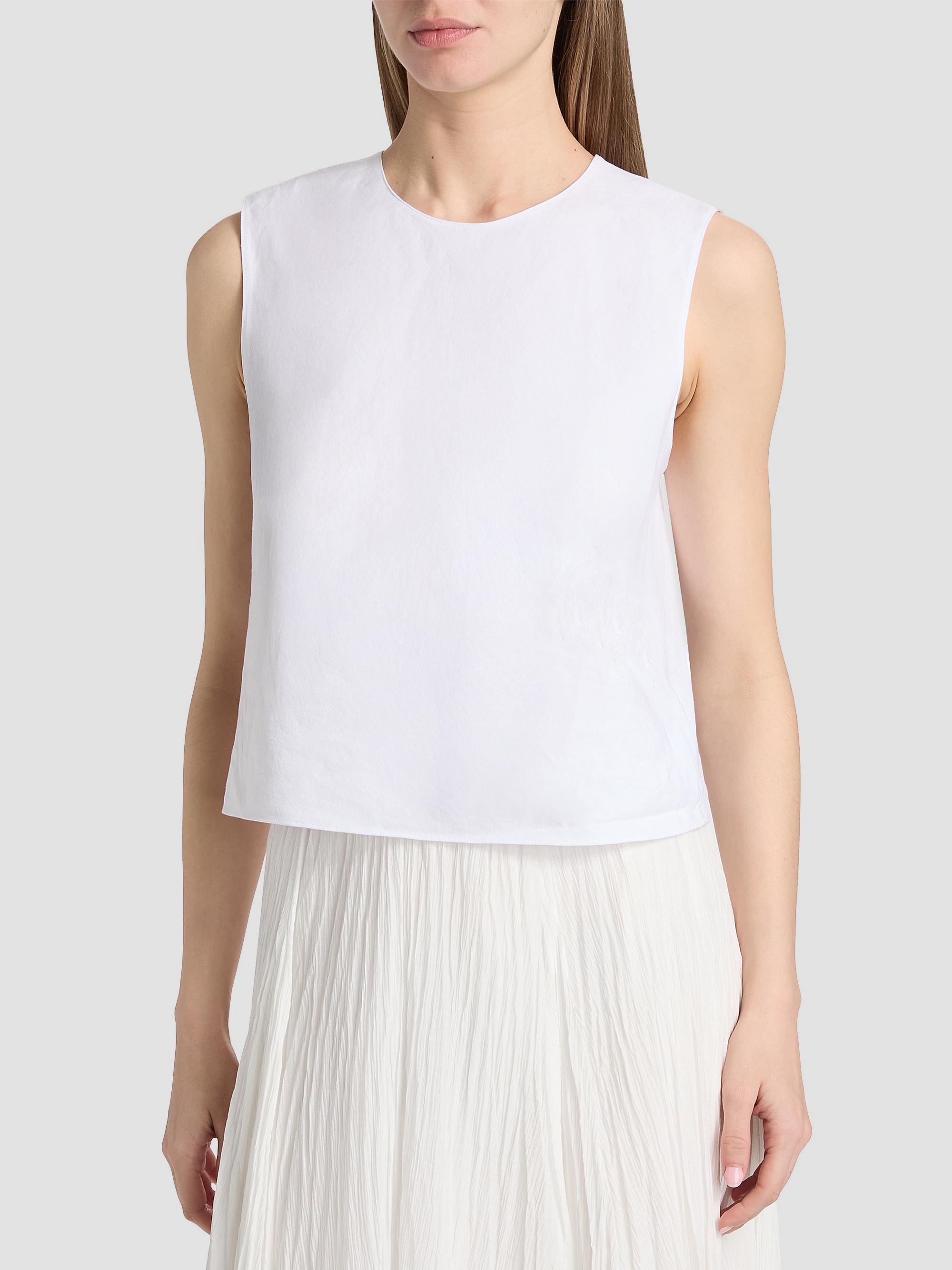 Vince Linen-Blend Crewneck Shell Top | Saks Fifth Avenue