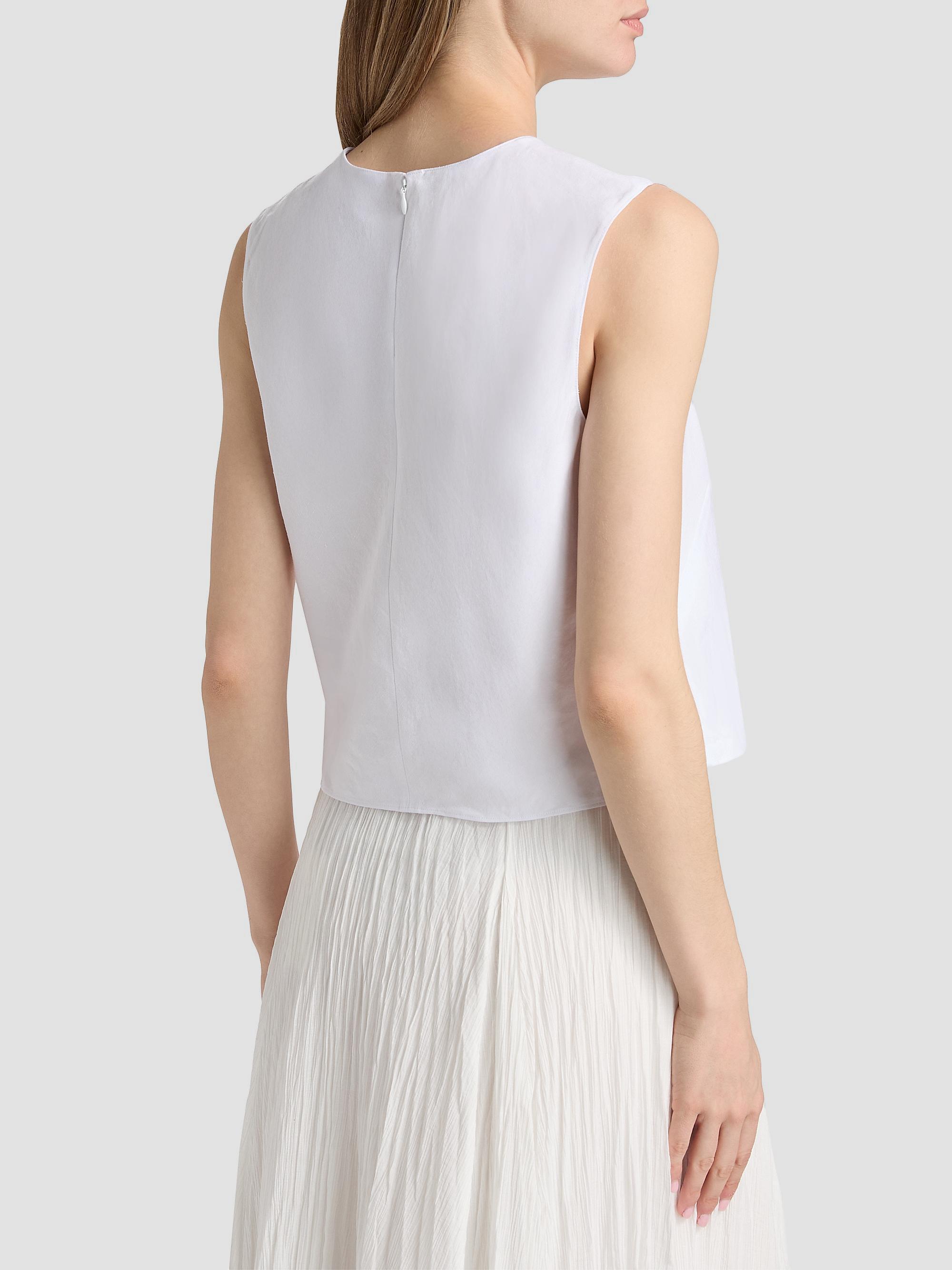 Vince Linen-Blend Crewneck Shell Top | Saks Fifth Avenue