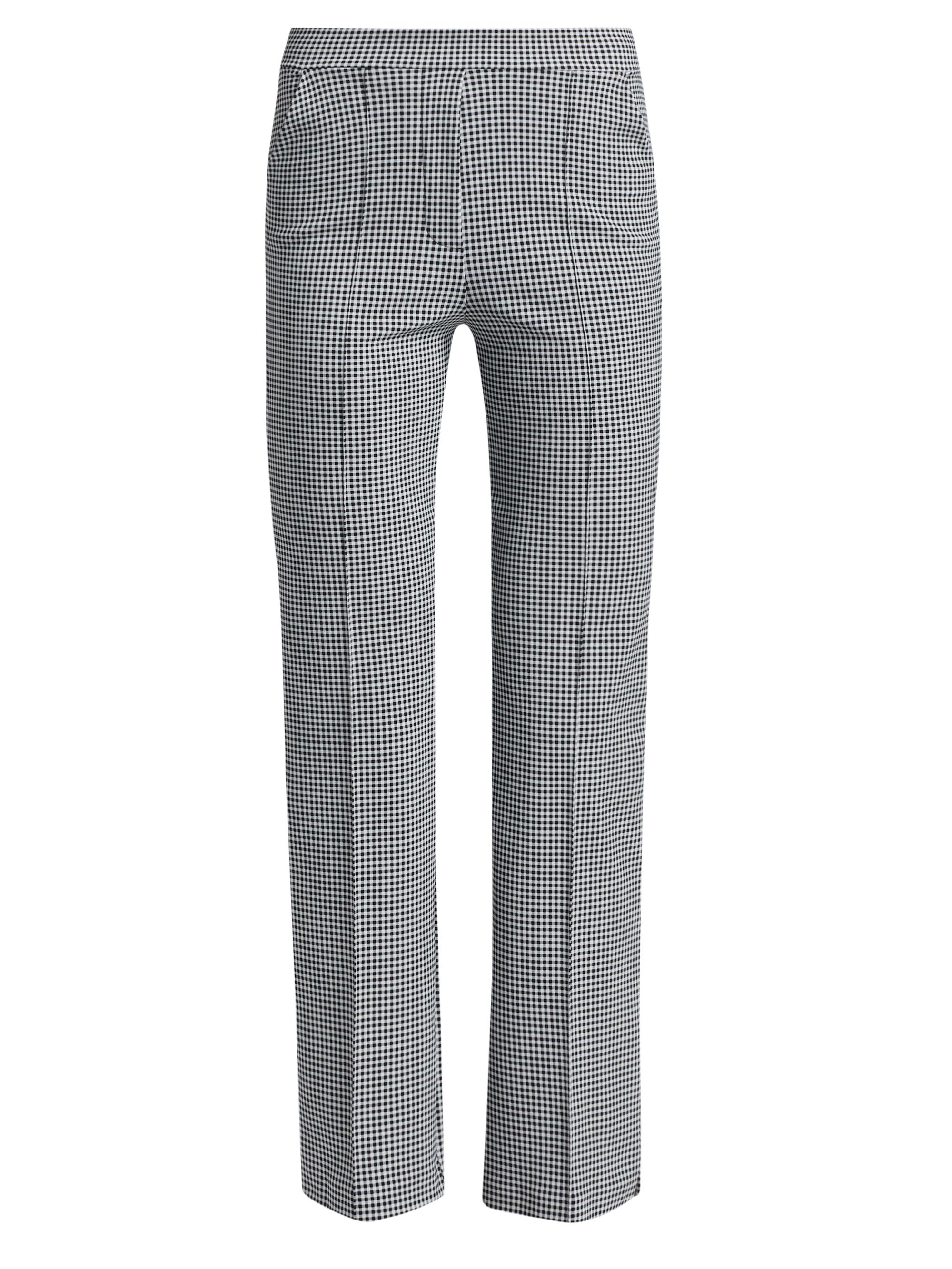 Chiara Boni La Petite Robe Women's Nuccia Micro-Gingham Crop Cigarette Pants - Brigitte Black