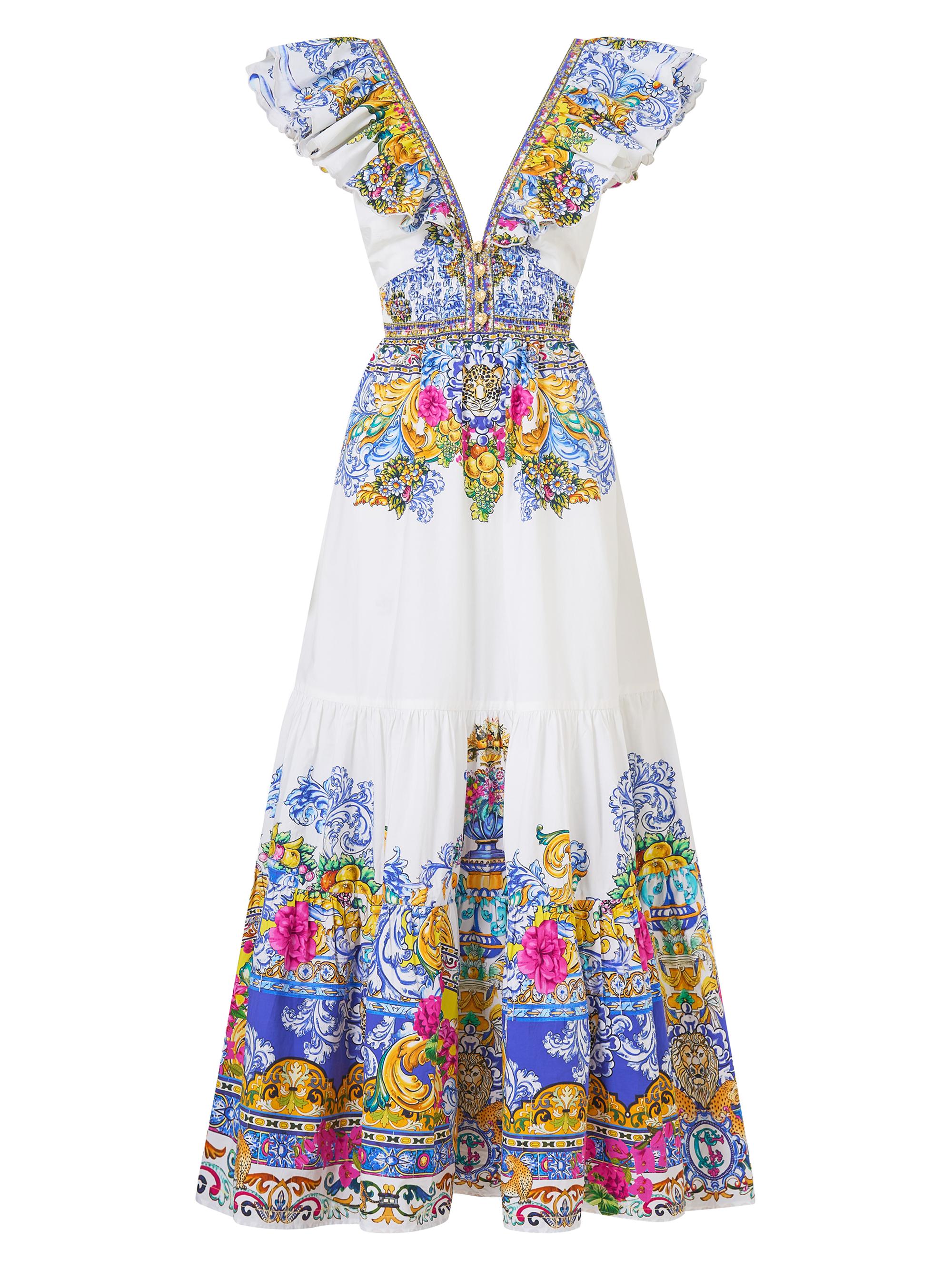 Camilla Just Coasting Ruffle-Hem Maxi Dress | Saks Fifth Avenue