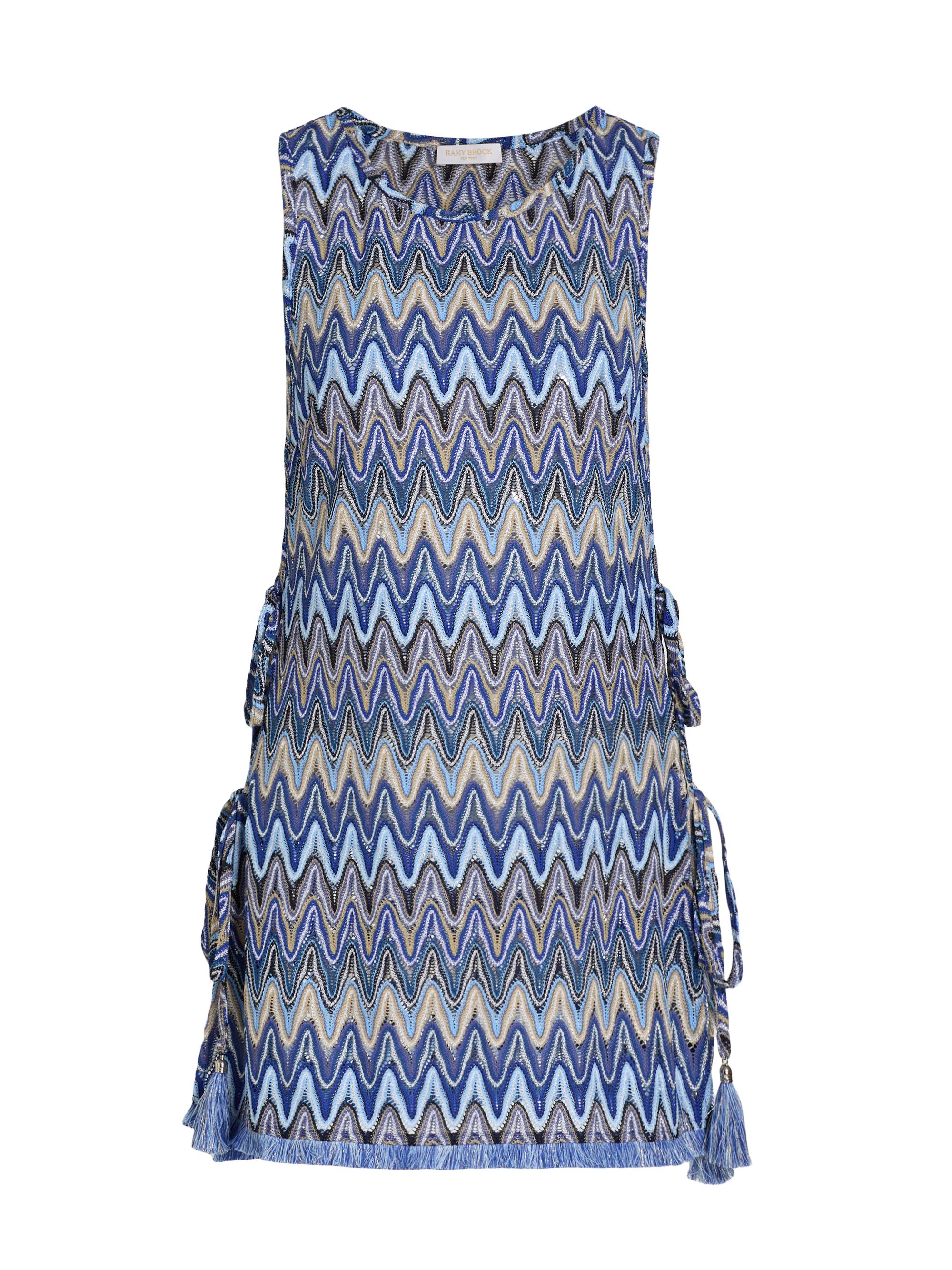 Ramy Brook Women's Kimber Zigzag Cover-Up Minidress - Ocean Zigzag