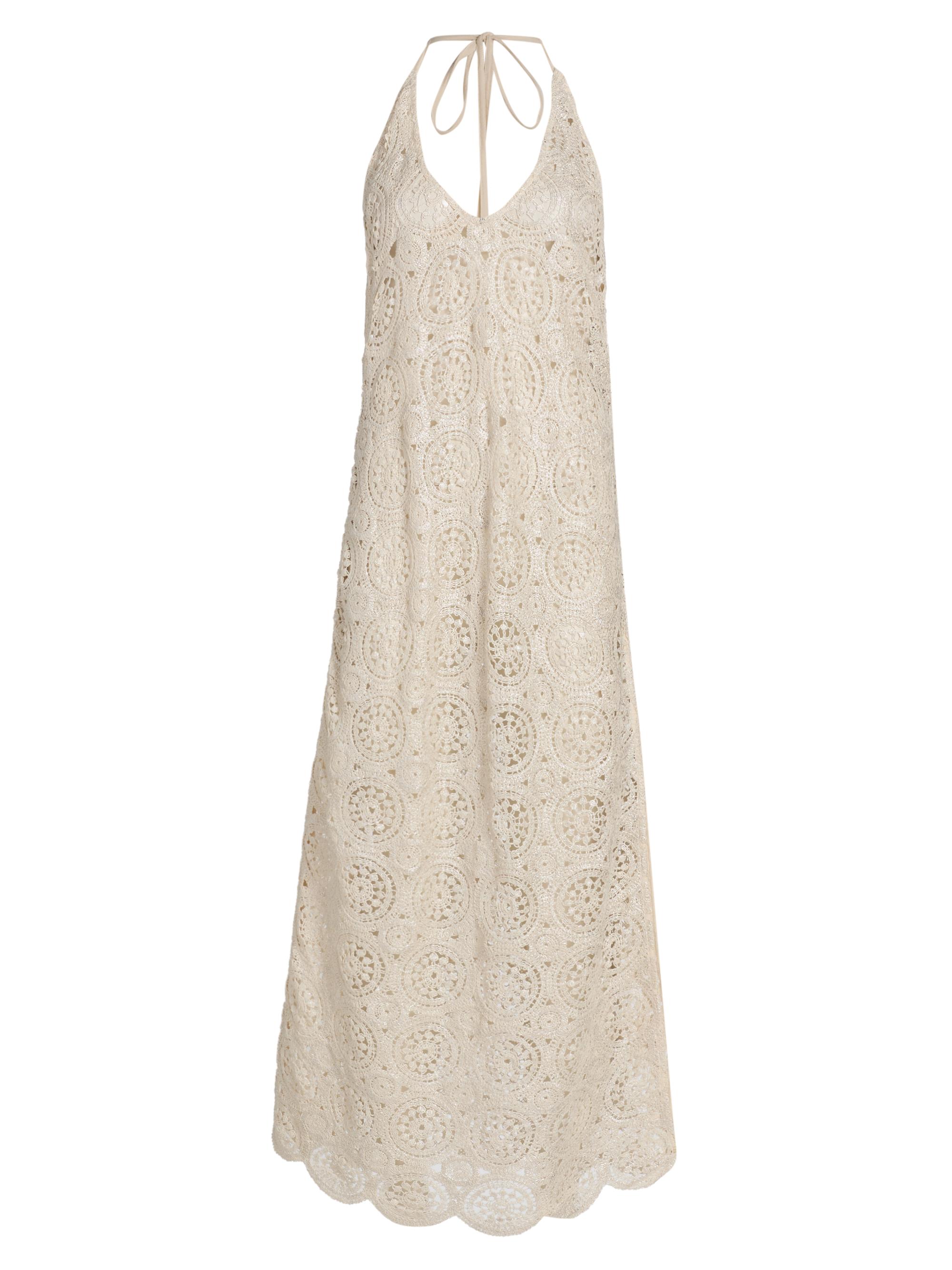 Ramy Brook Women's Eve Crochet Cotton Cover-Up Maxi Dress - Neutral Foil Crochet