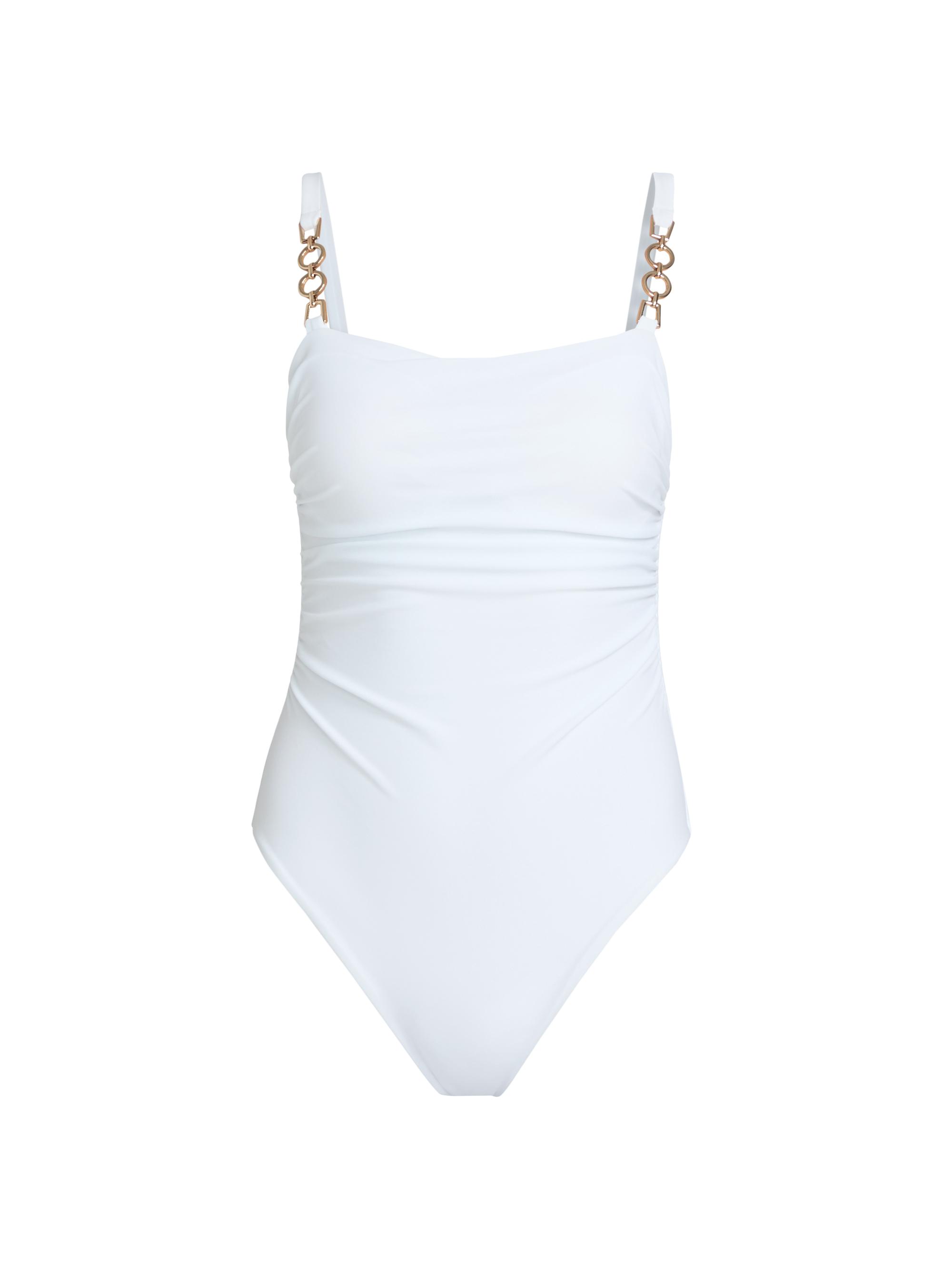 Ramy Brook Women's Maeve Chain One-Piece Swimsuit - White