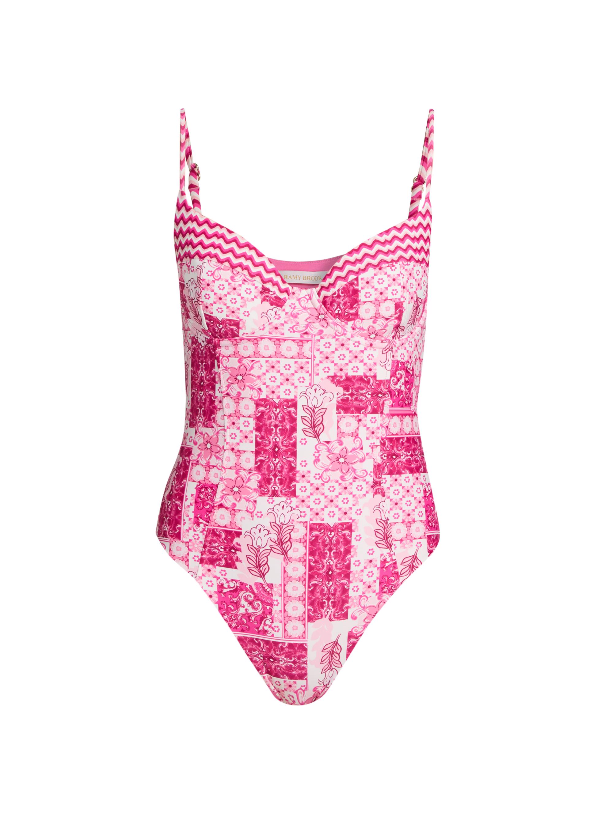 Ramy Brook Women's Jayda Printed One-Piece Swimsuit - Radiant Pink Combo