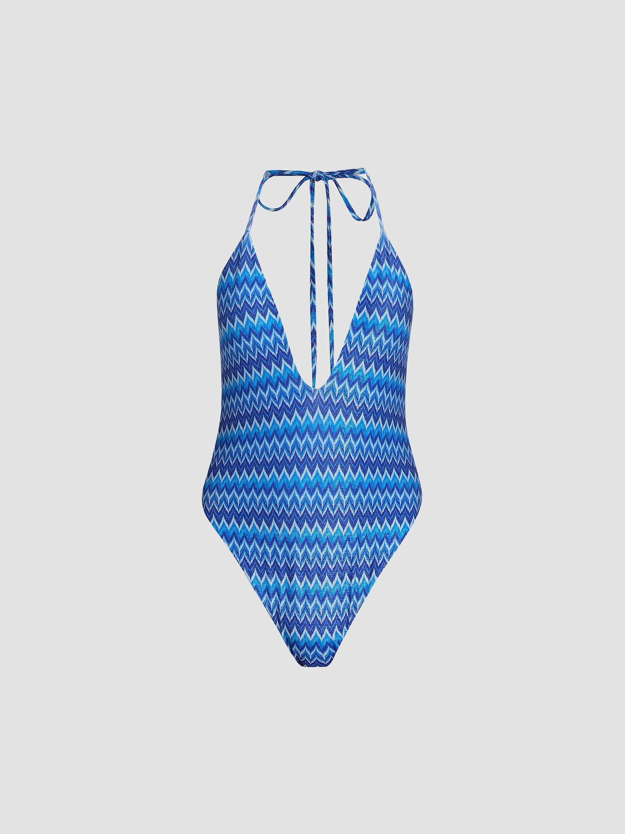 Ramy Brook Women's Electra Wave One-Piece Swimsuit - Ocean Wave - Size XL